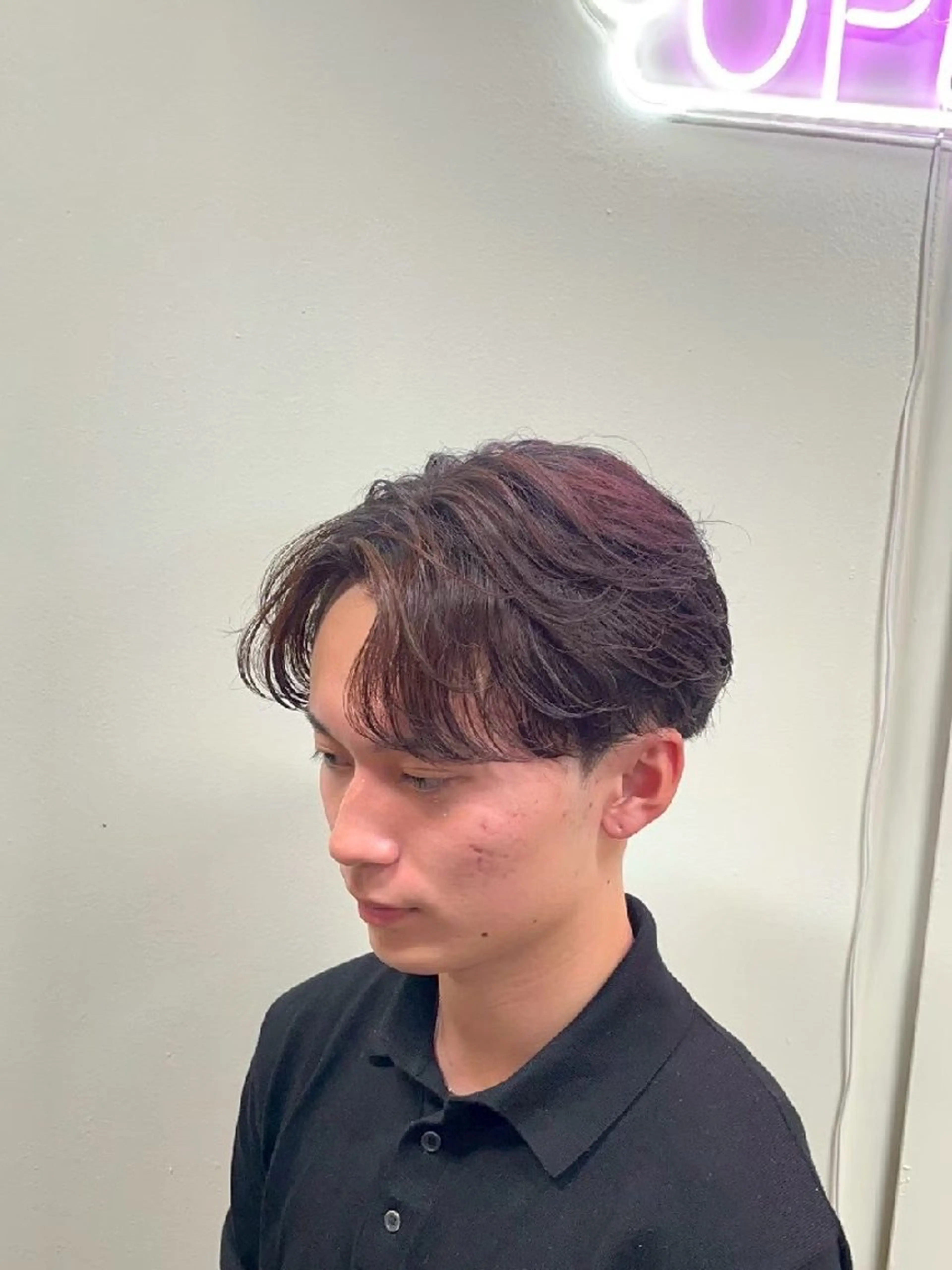 パーマ 🇰🇷ダウンパーマ 毛流れヘア🪽藤原のヘアスタイル