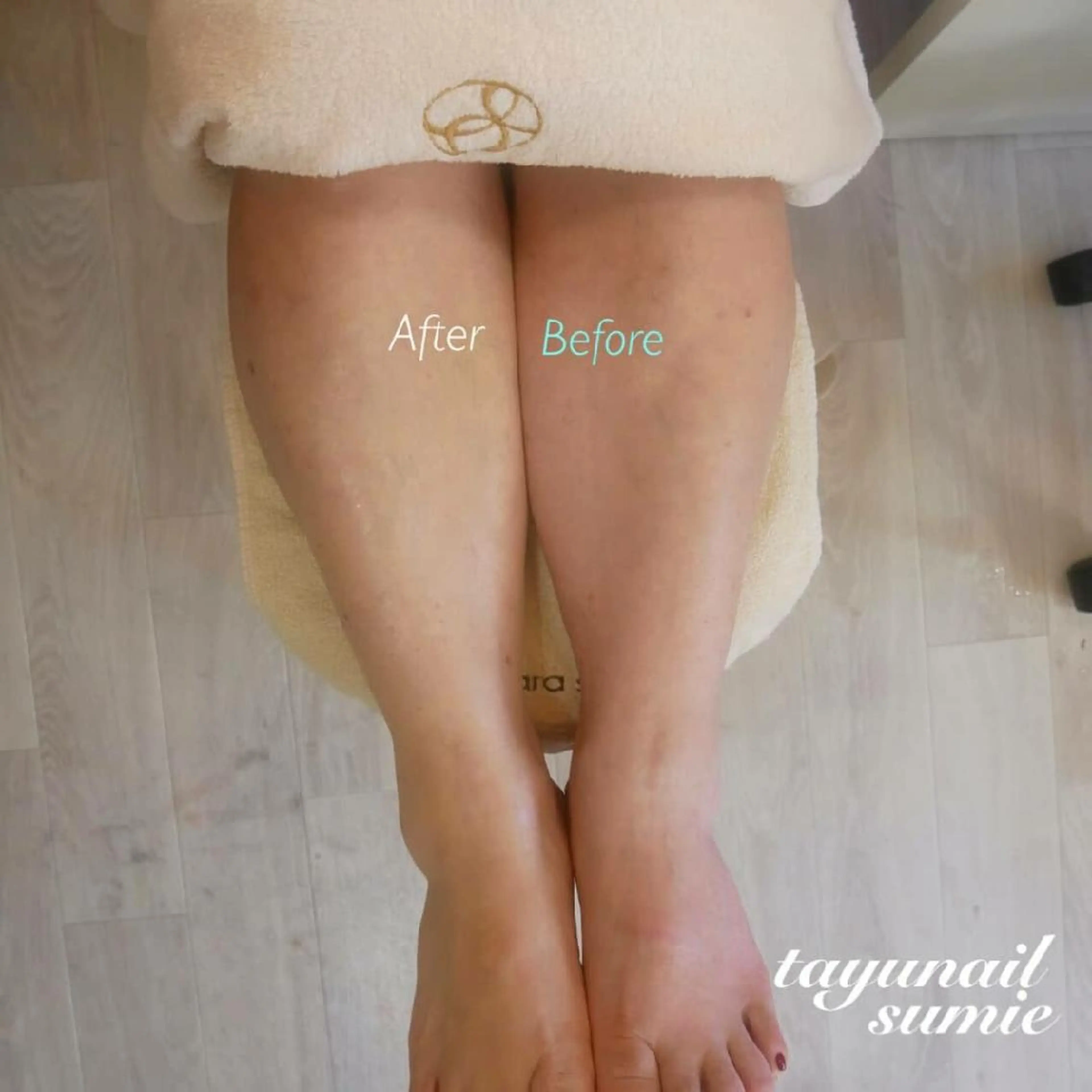 ネイル ブルー フットネイル ジェルネイル パラジェル 冬ネイル ネイルサロン 【たゆnail】のネイルデザイン