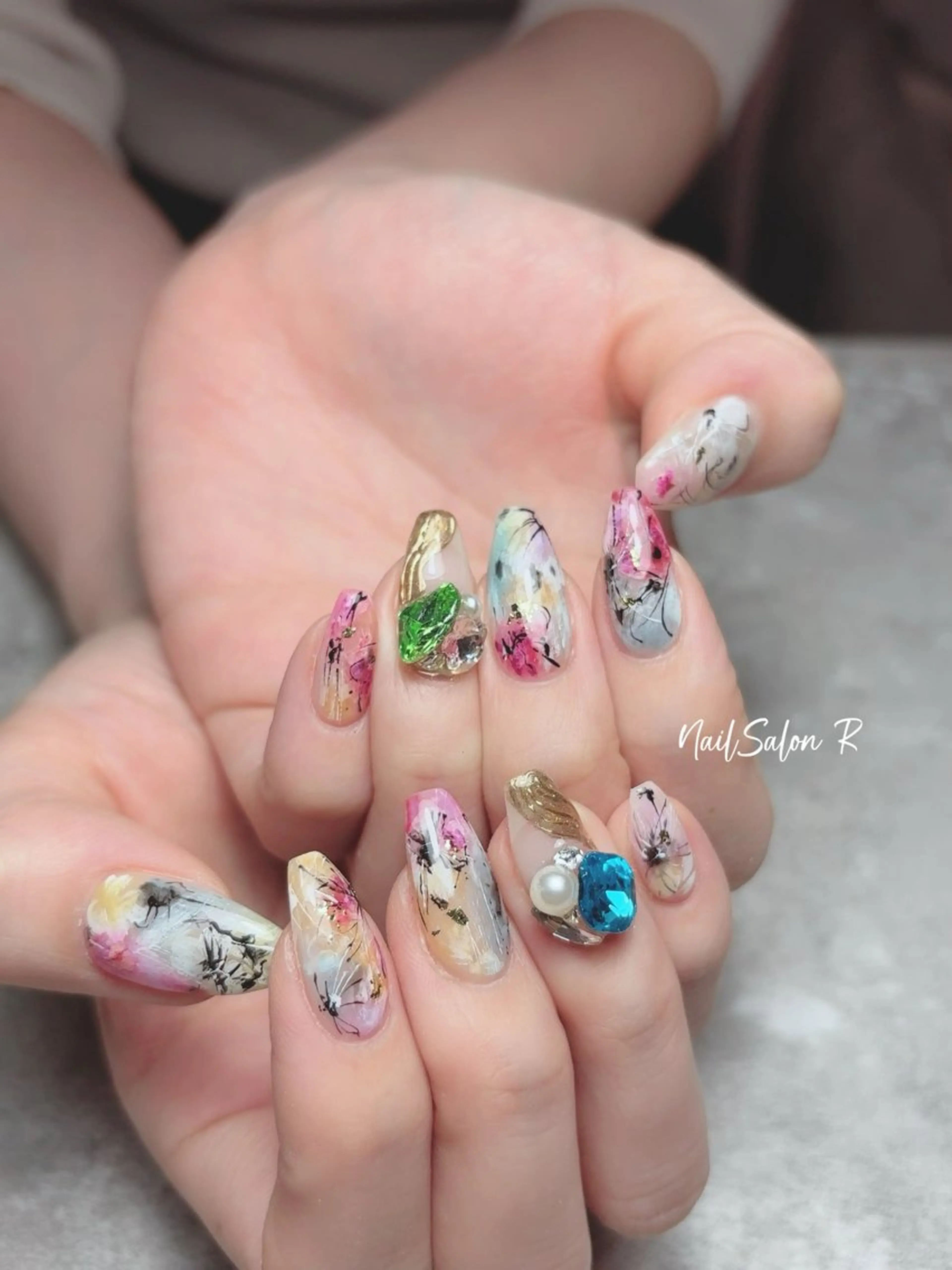 ネイル アートネイル チークネイル 長さ出し フットネイル ジェルネイル ハンドネイル NailSalonR 宮里のネイルデザイン