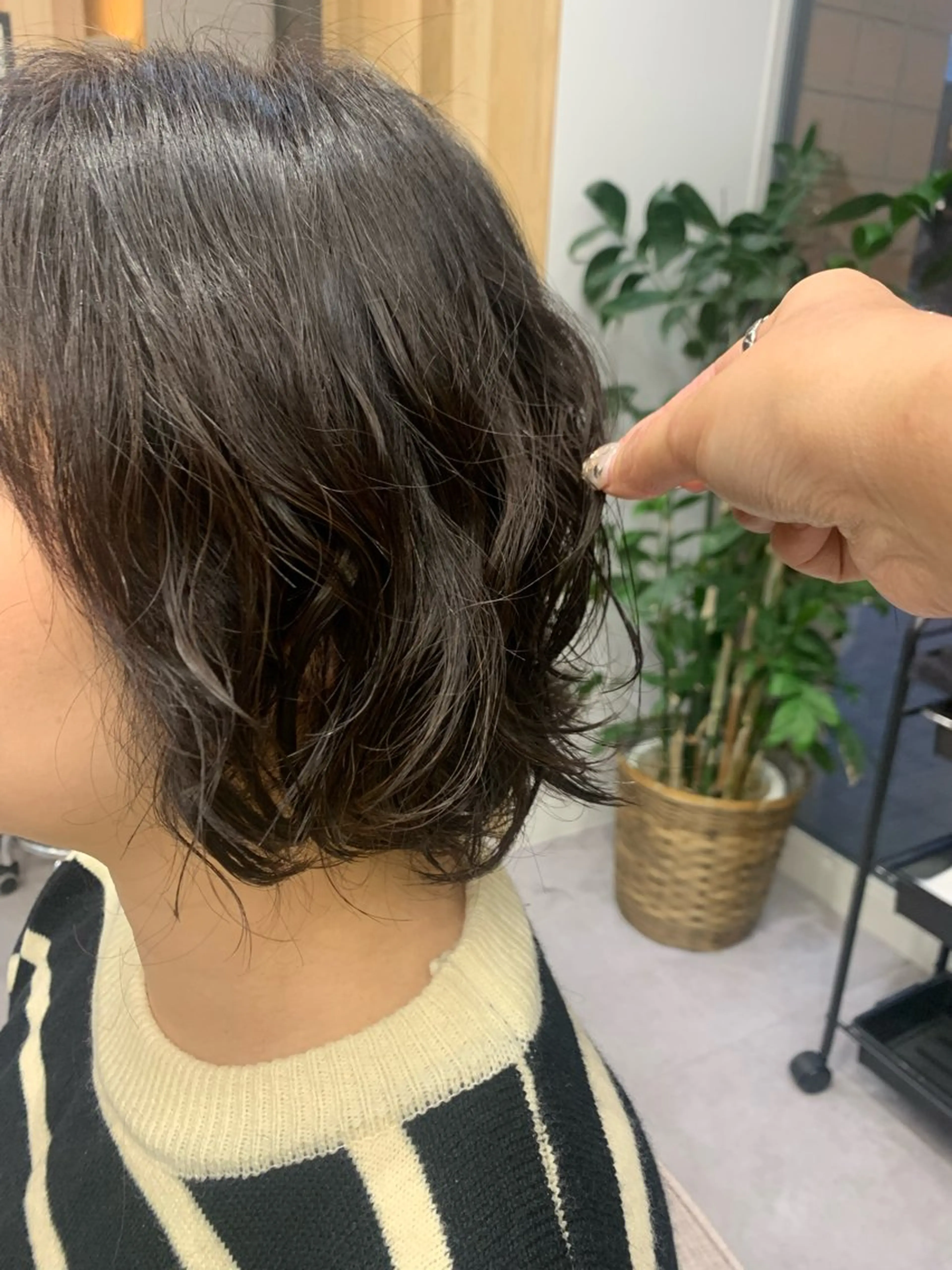 ミディアム ミディアムパーマ ボブ sa yu🌸のヘアスタイル