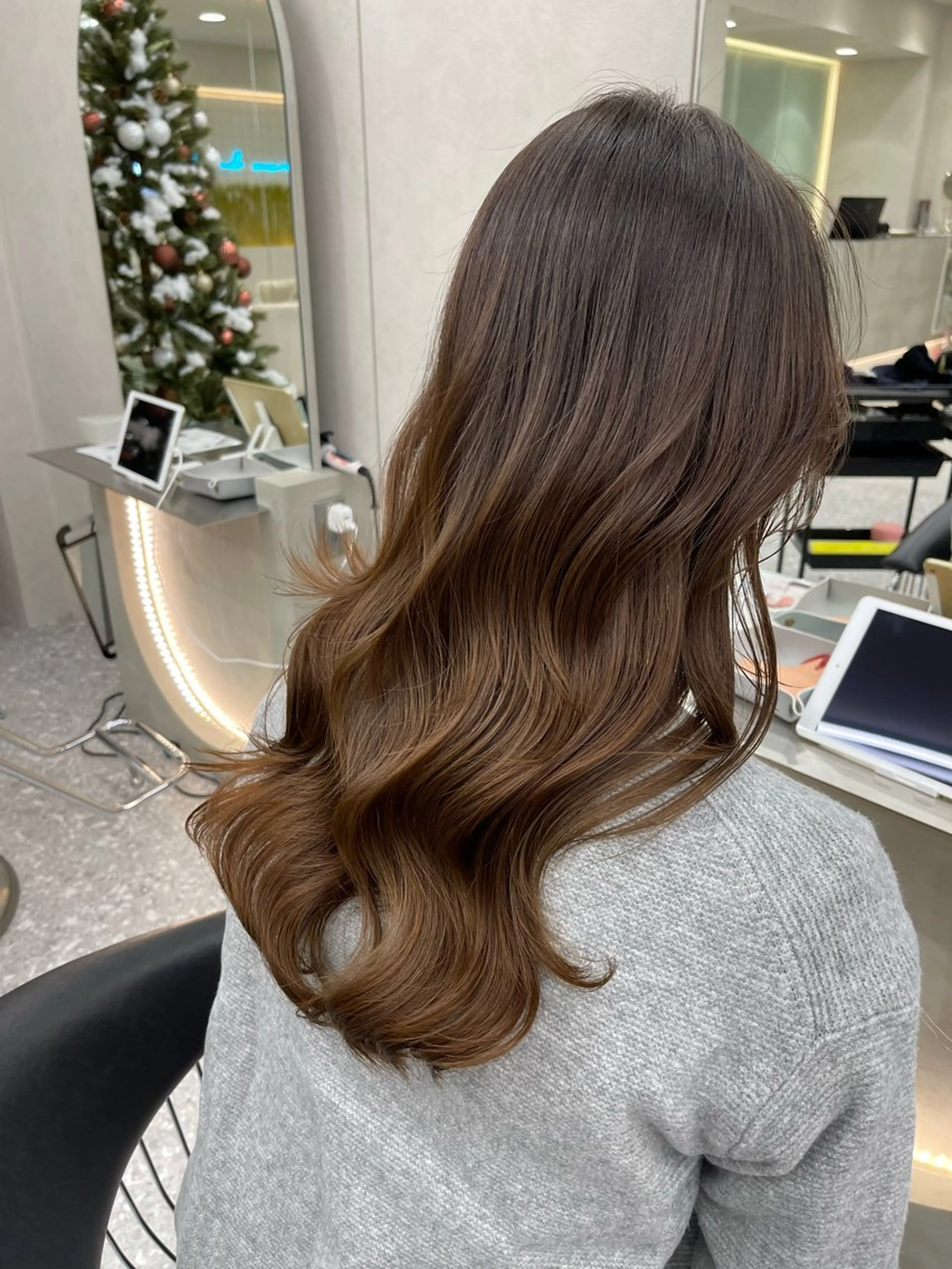 セミロング カット ヘアカラー トリートメント 顔周り🇰🇷ロンド レイヤー✨カジワラのヘアスタイル