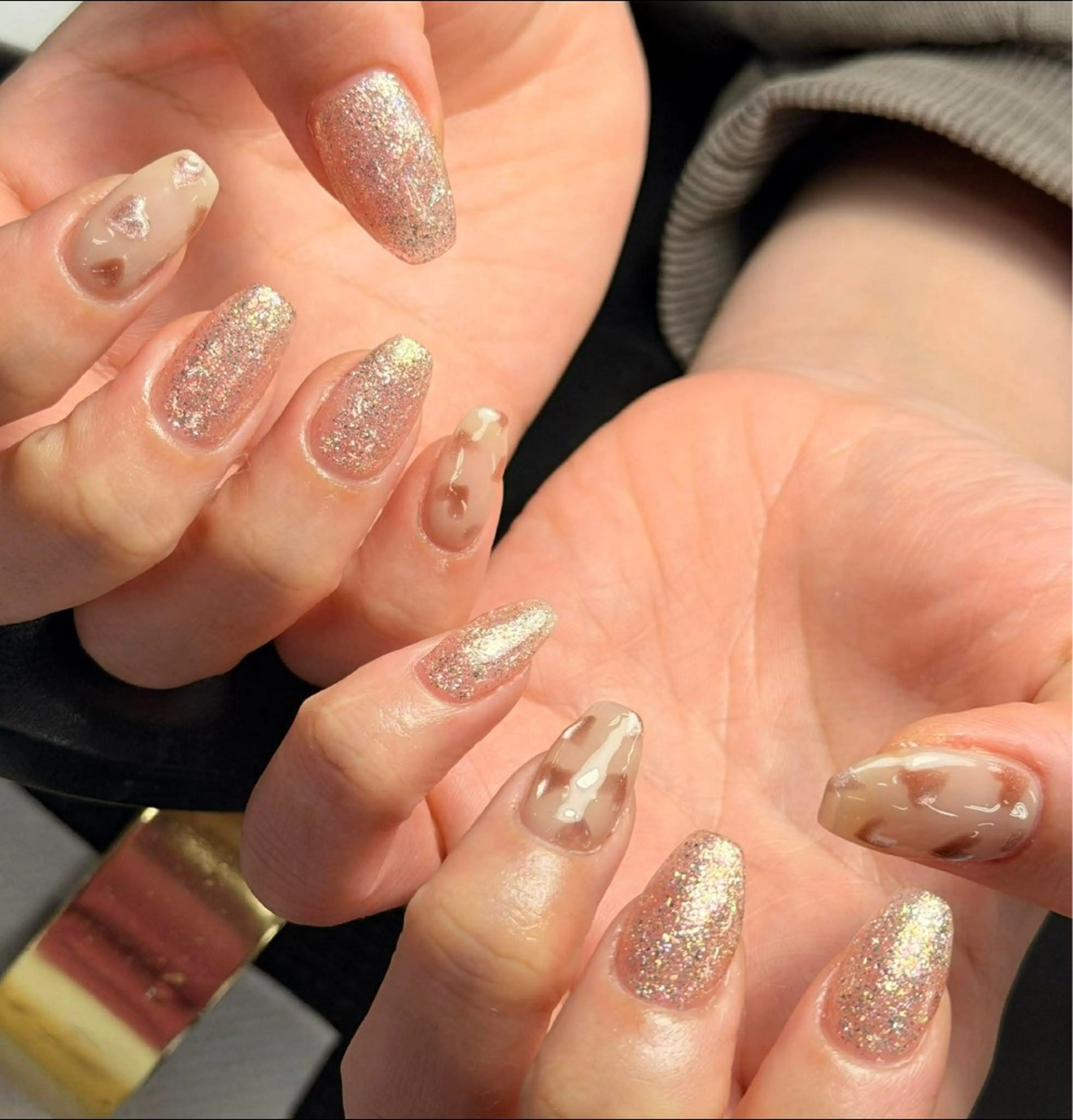 ネイル 韓国ネイル 持ち込み ニュアンスネイル ネイルチップ ハンドネイル Tini ANA.CHUOのネイルデザイン