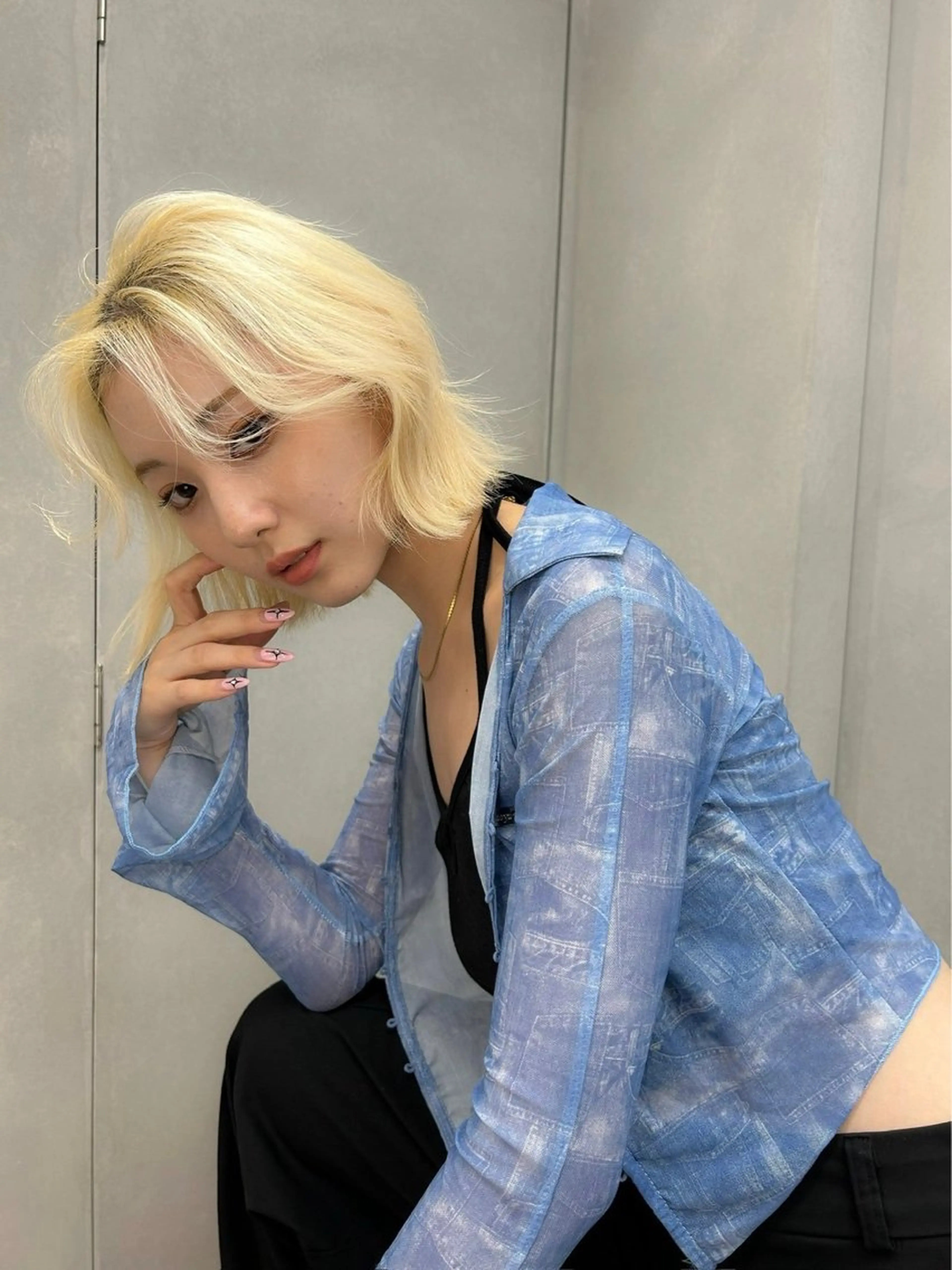 ミディアム 大人の海外ハイライト coconoのヘアスタイル