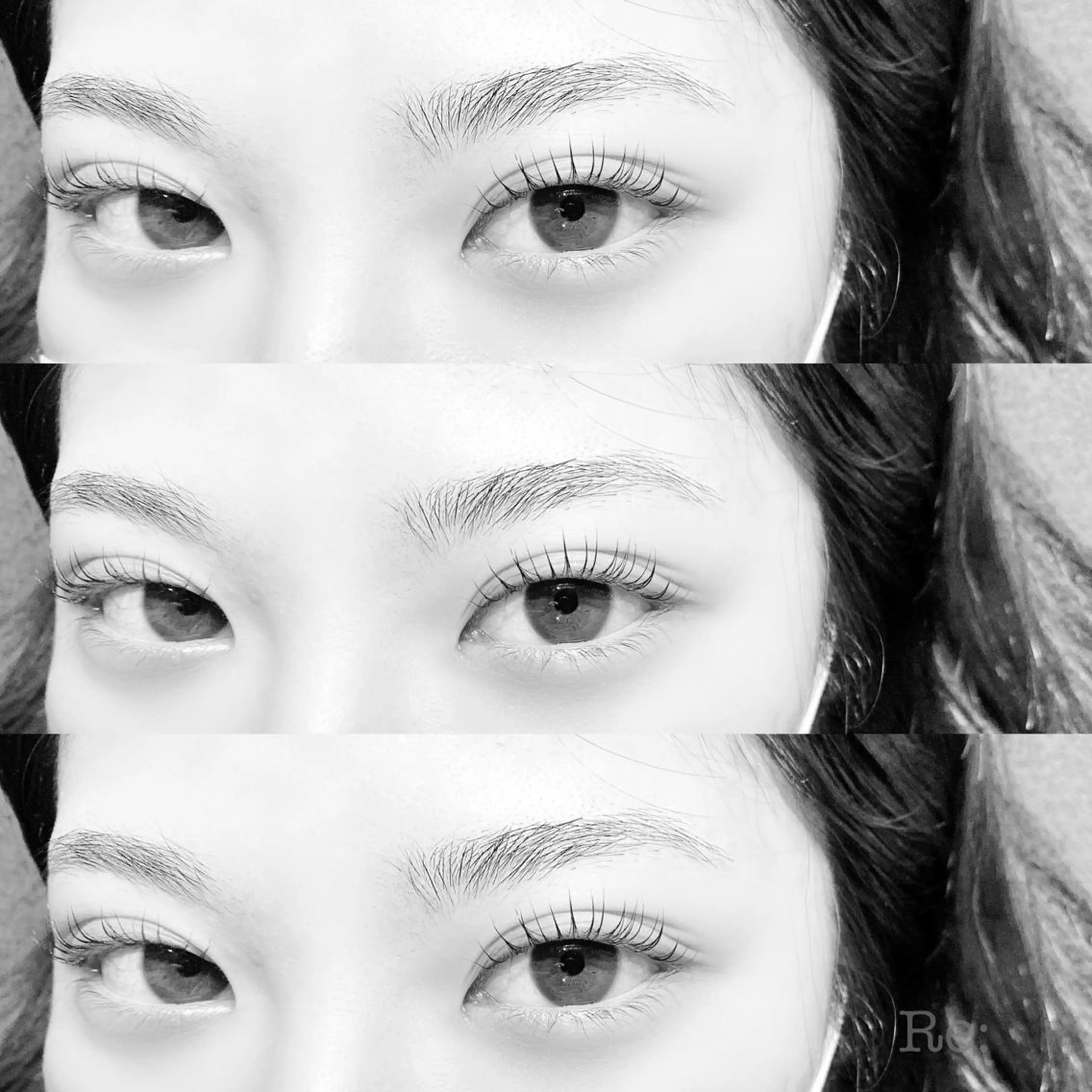 マツエク・マツパ 成人式 目尻長め ナチュラル パリジェンヌラッシュリフト 一重×まつ毛パーマ マツパ Lash Re：のマツエク・マツパデザイン