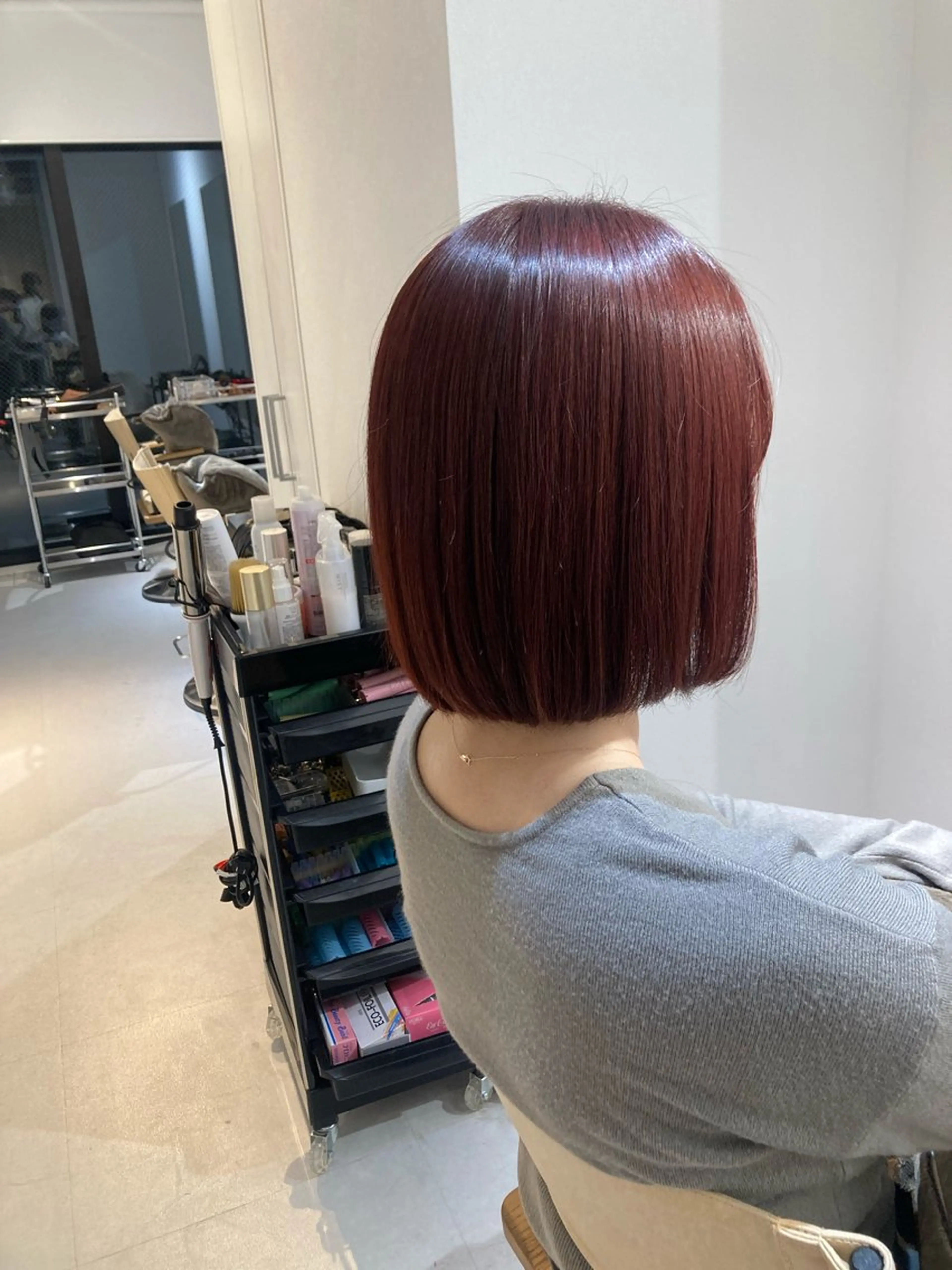 ショート カット ヘアカラー トリートメント ✨色持ちの良い艶 カラー✨蟹江真世のヘアスタイル