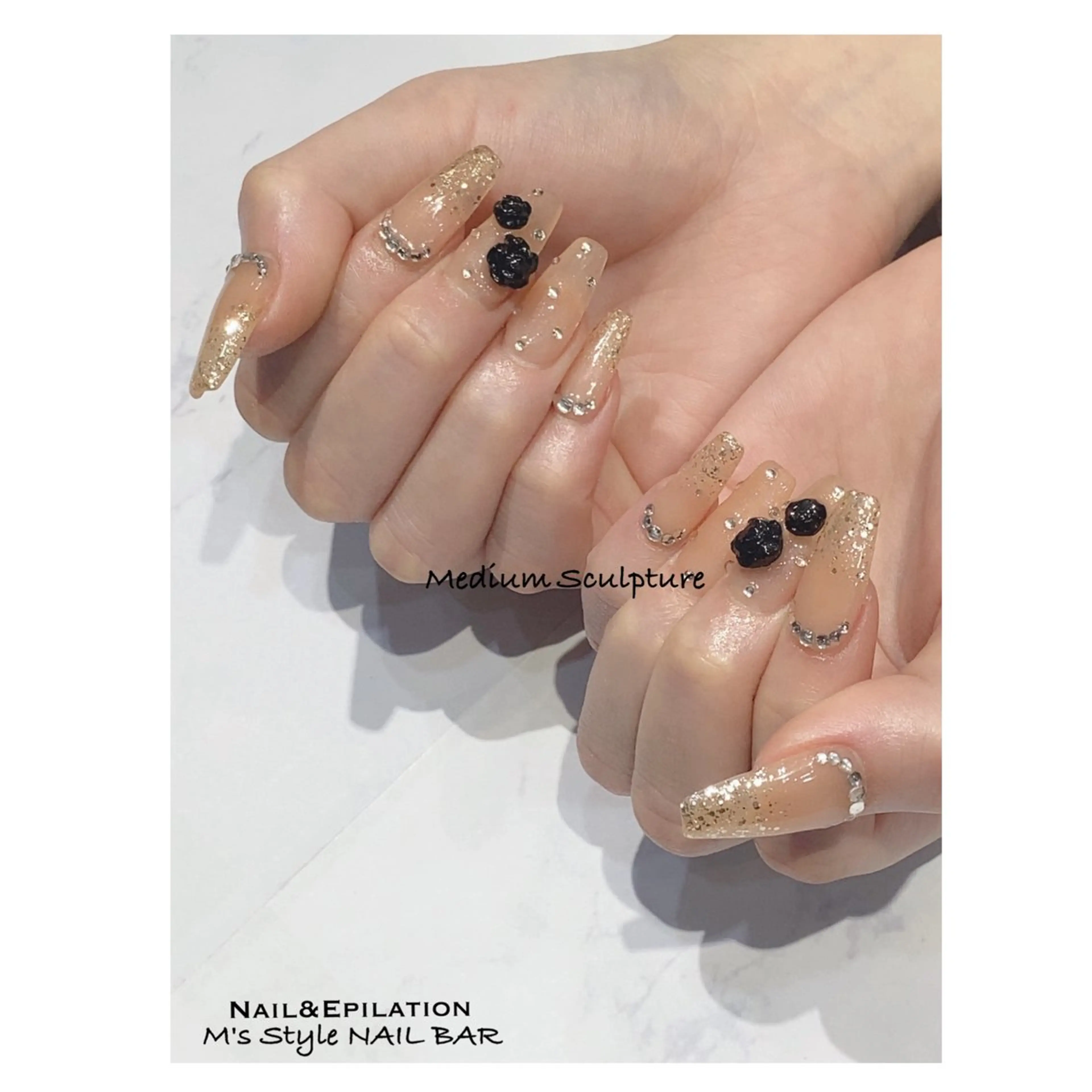 ネイル 成人式 フラワーネイル フットネイル フレンチネイル ジェルネイル ハンドネイル M's Style NAIL BARのネイルデザイン
