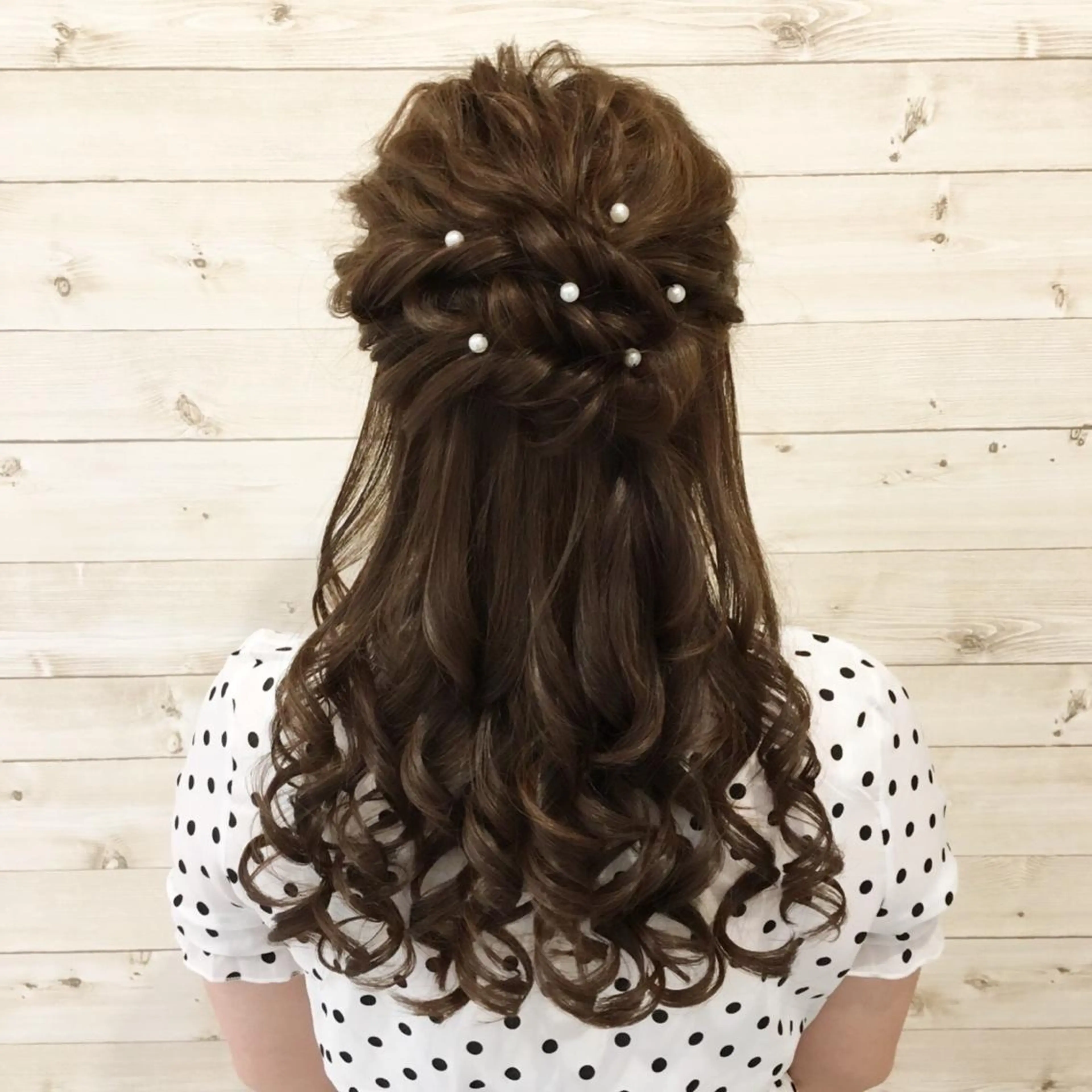 【平日】イベントなどに⭐️ヘアアクセ5個付き🎀パールピンorリボン5個付き🎀の写真