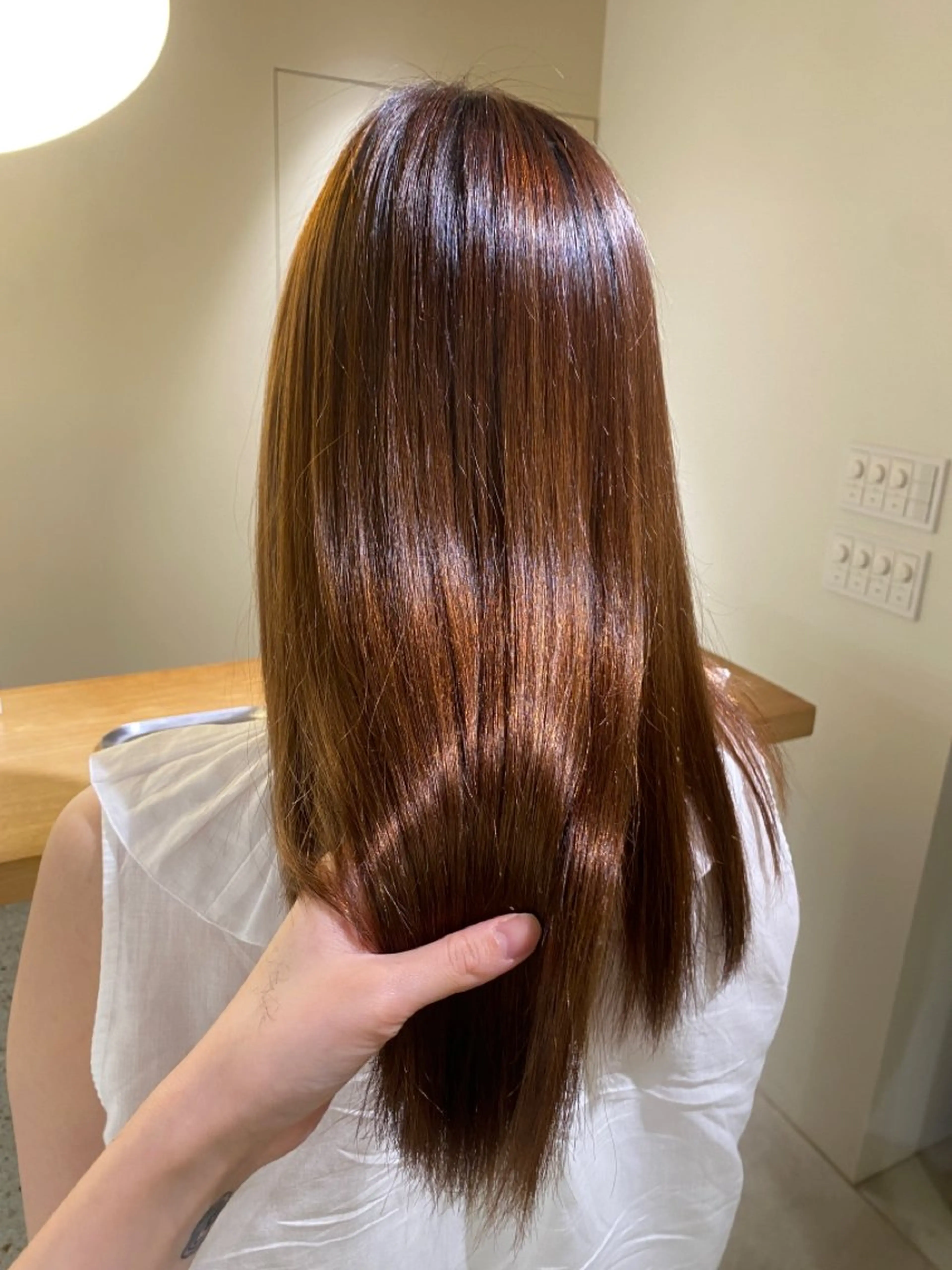 ロング パーマ 似合わせカットカラー りおなのヘアスタイル