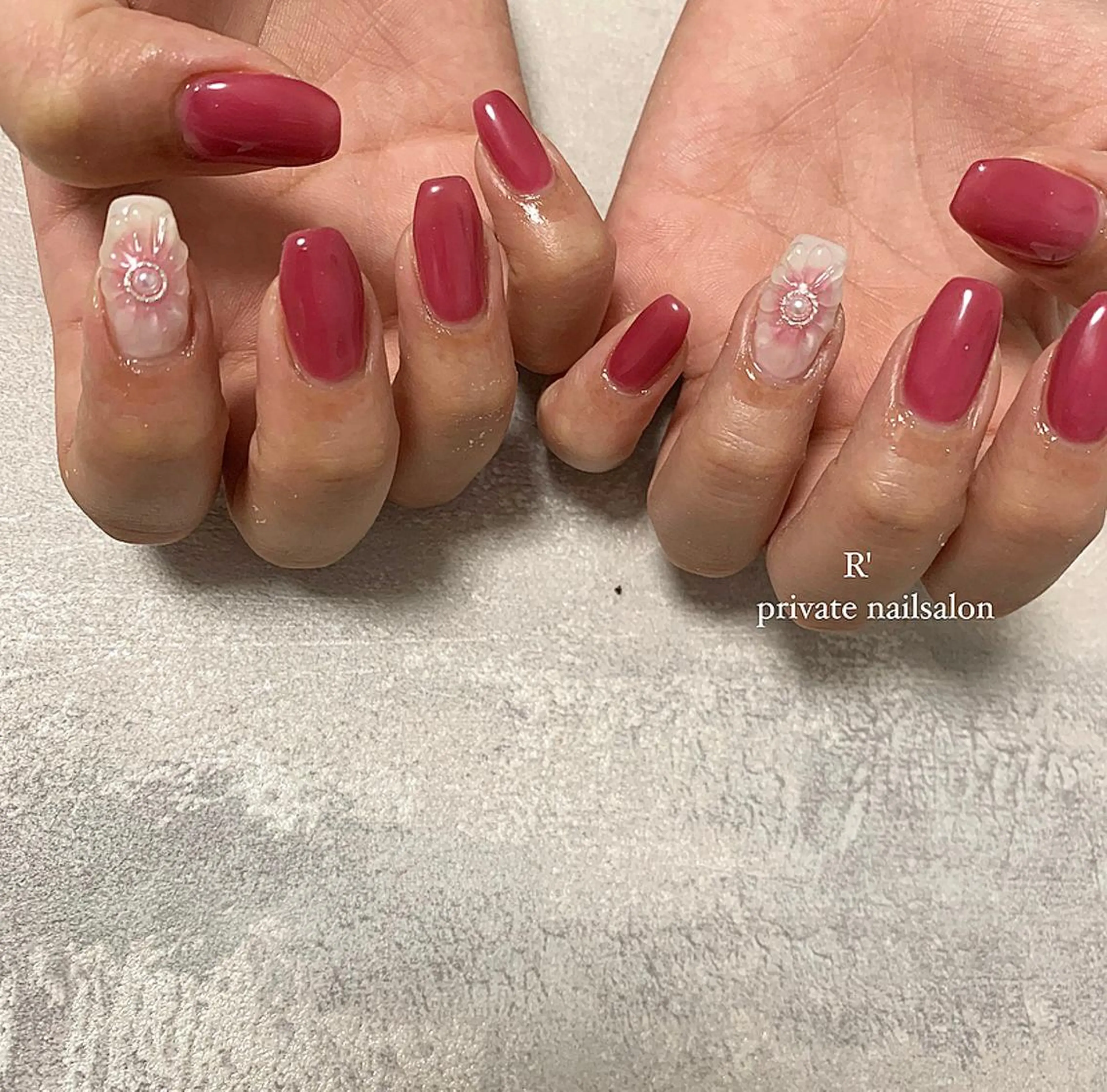 ネイル フラワーネイル Bersinar nail所属・Bersinar nail(rina)のネイルデザイン