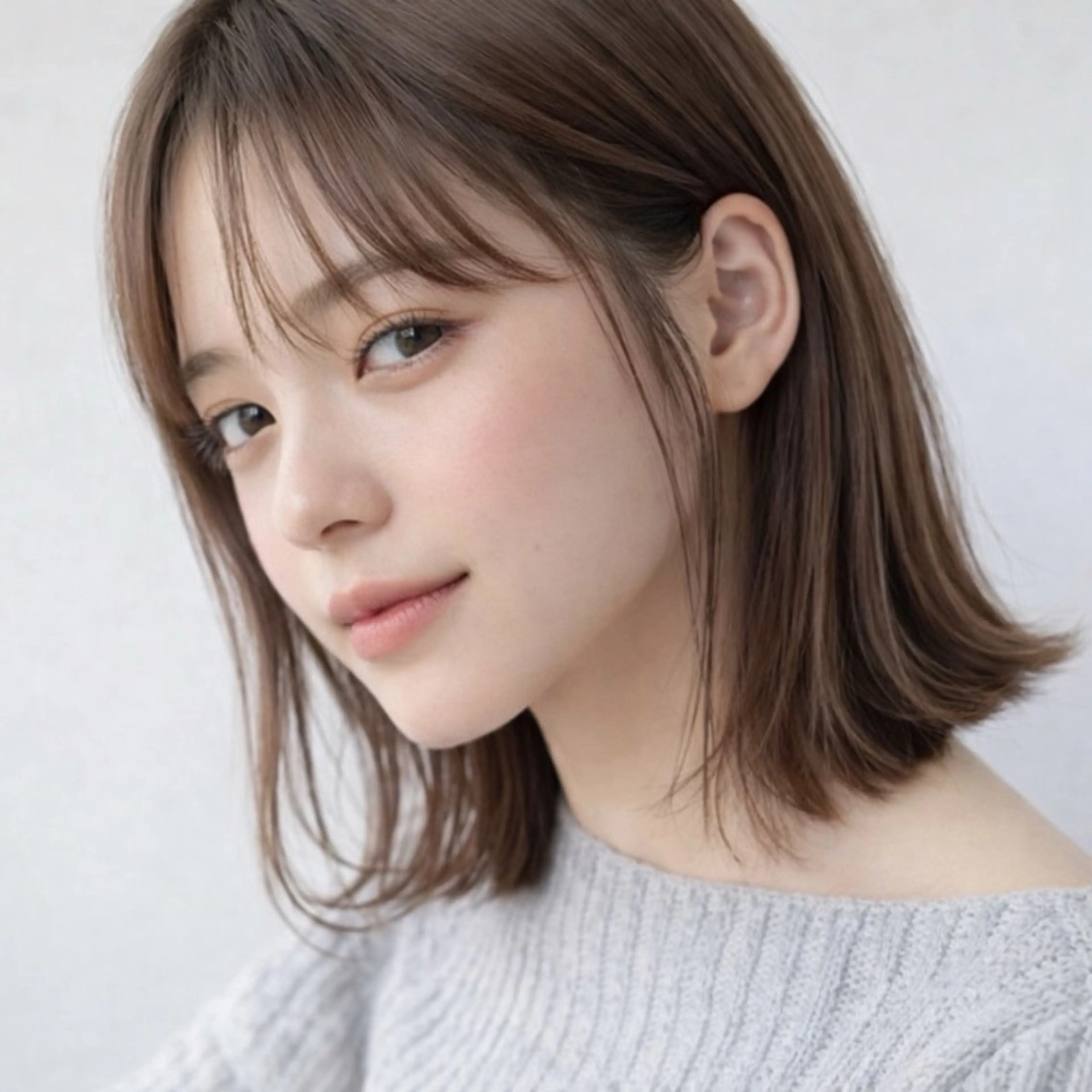 ミディアム カラー アディクシーカラー アッシュ ベージュカラー ブリーチ 透明感カラー カット ヘアカラー トリートメント 田村和範/似合わせ カラー/髪質改善のヘアスタイル