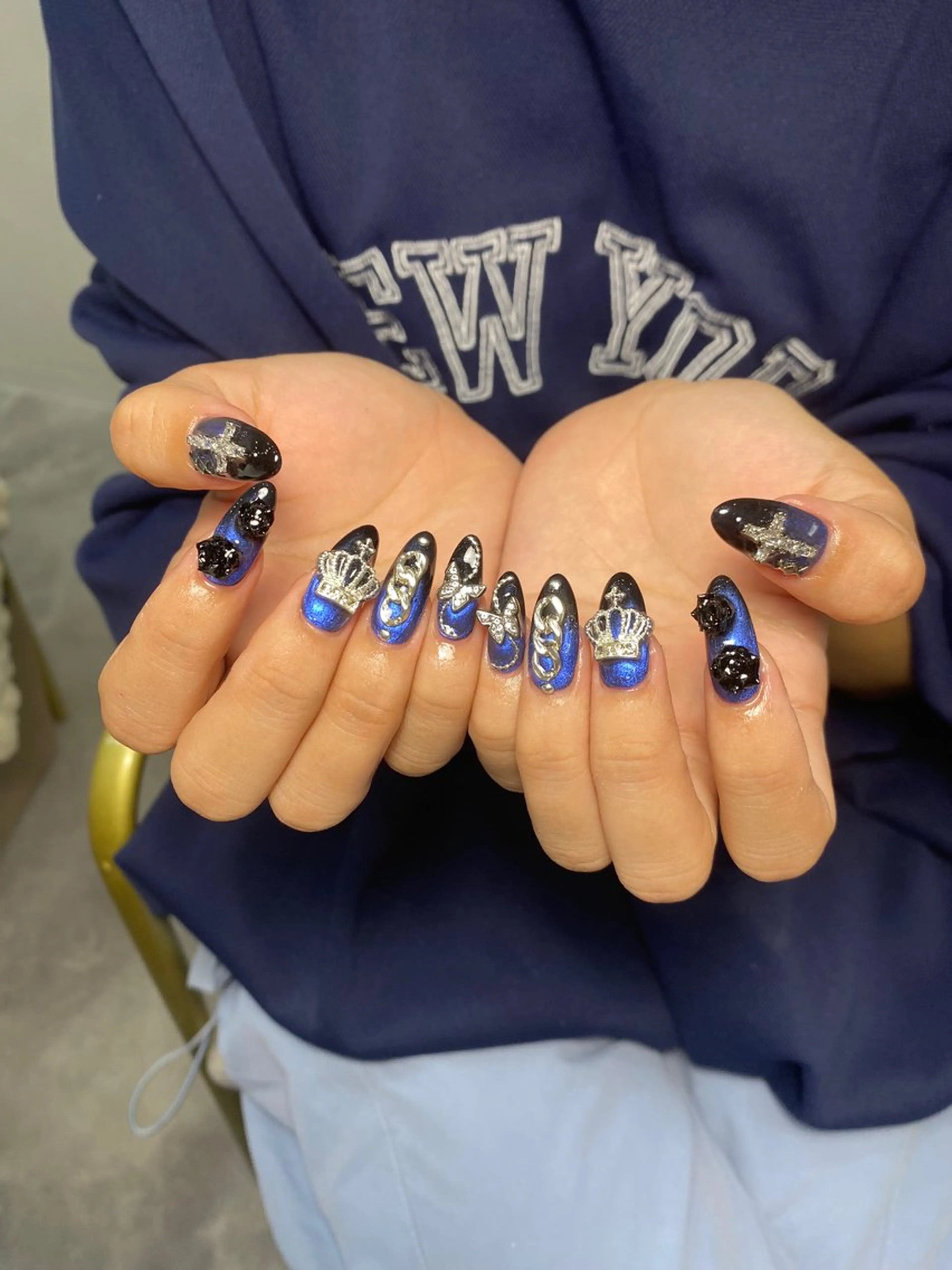 ネイル チークネイル フレンチネイル ジェルネイル ガーリー キラキラネイル ハンドネイル 高橋 雪のネイルデザイン