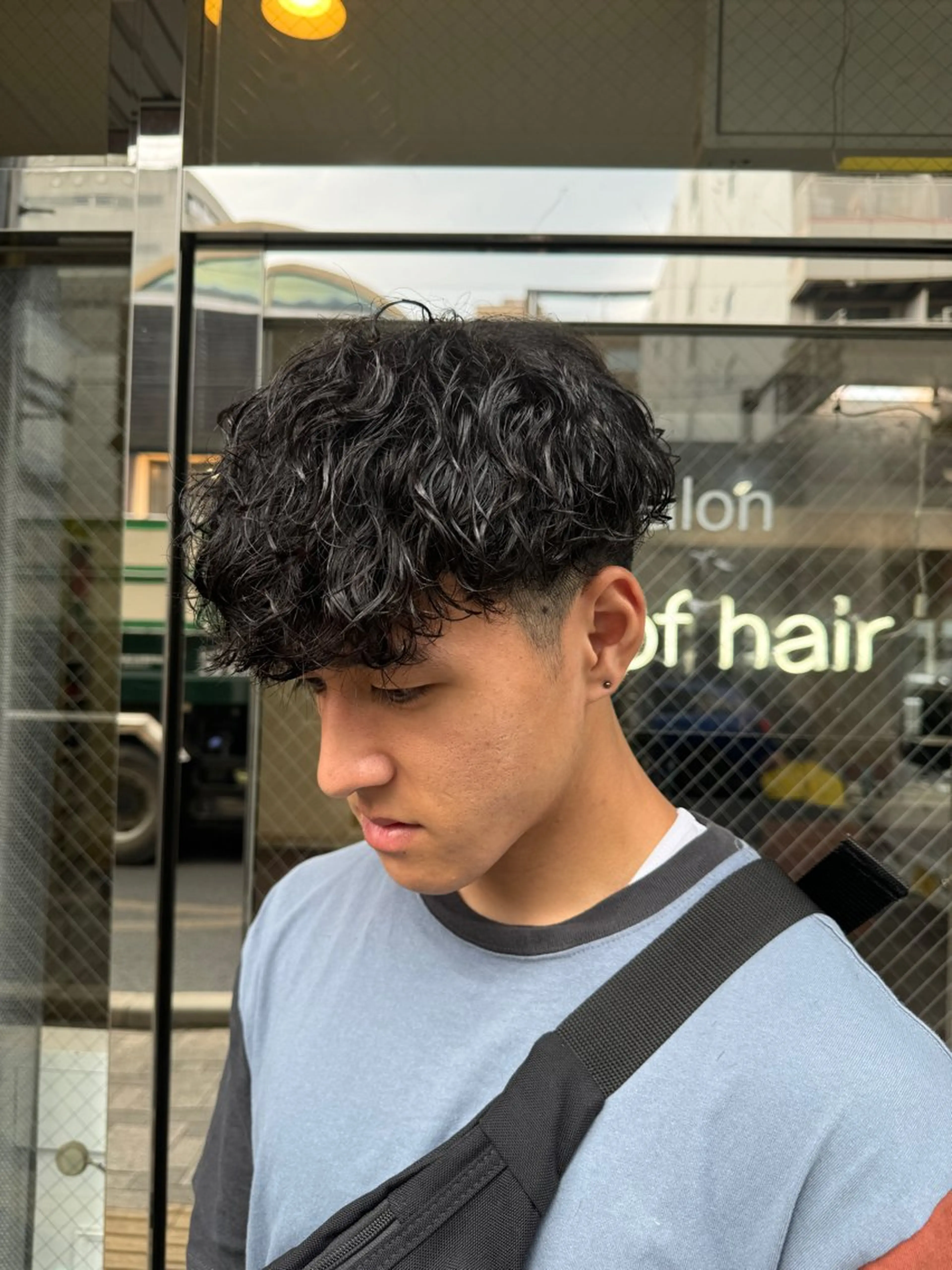 パーマ メンズ カット パーマ 京都駅/メンズサロン 山田司のヘアスタイル