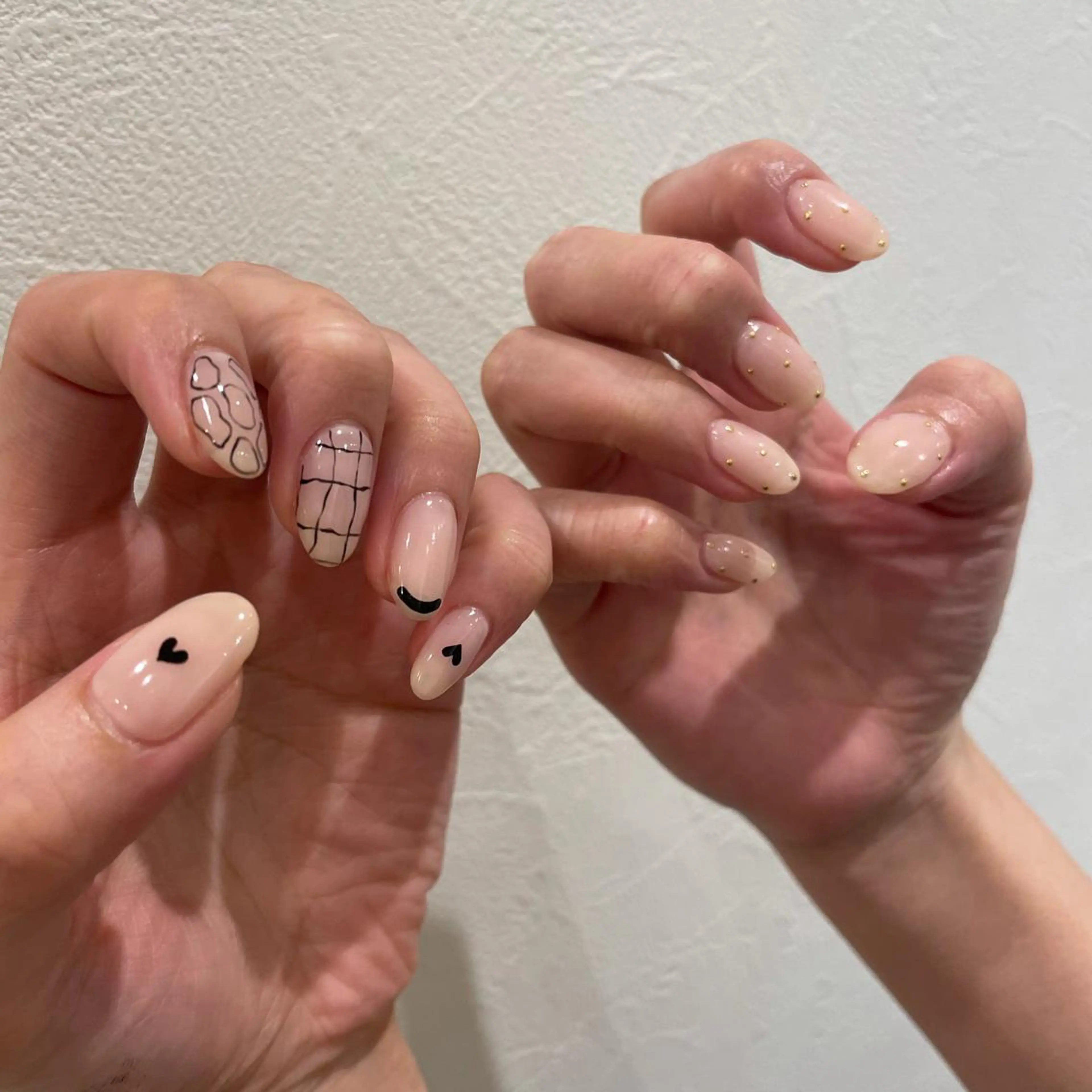ネイル ハート 持ち込み ハンドネイル miu nail所属・MIUNail YUMIのネイルデザイン