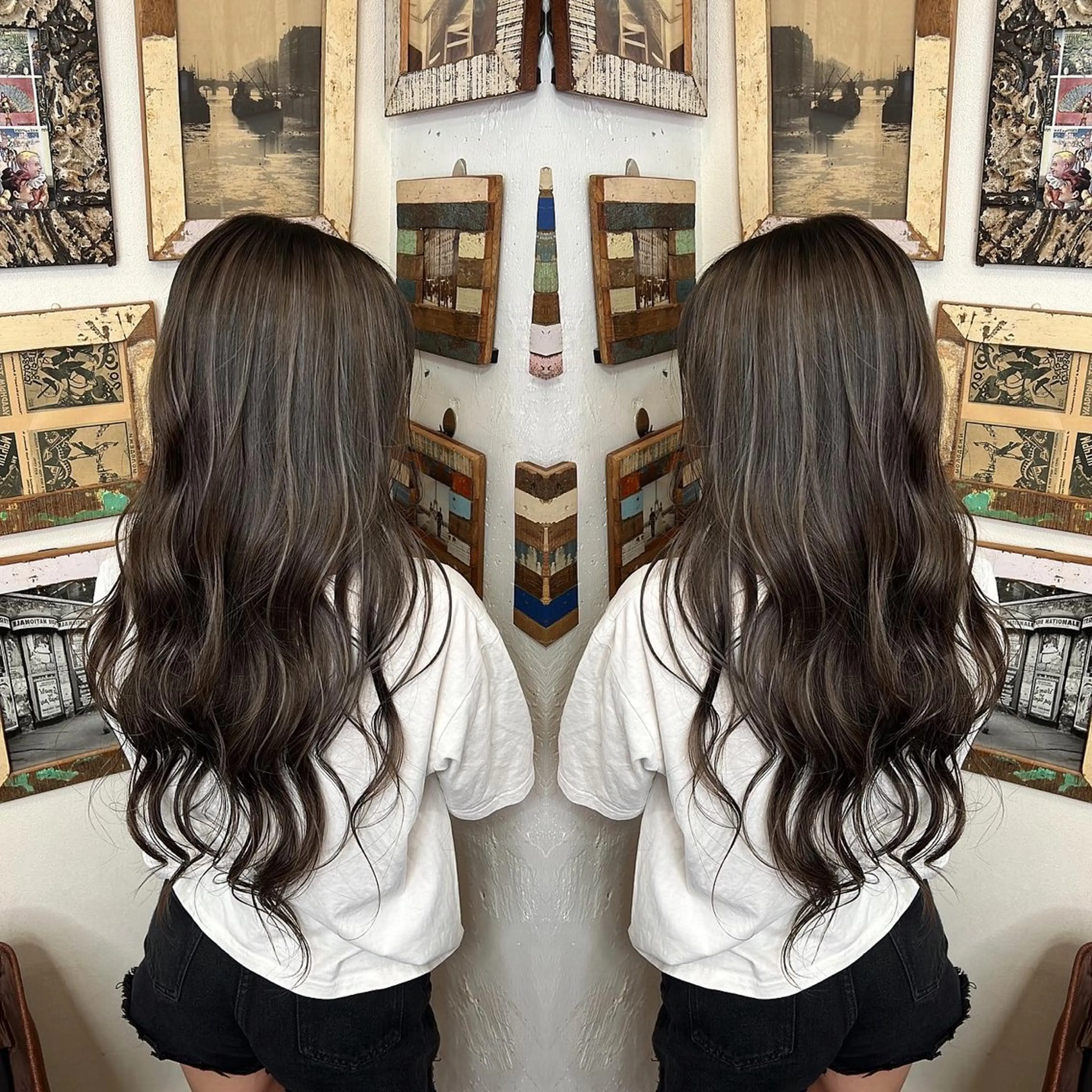 ロング カラー ハイライト/レイヤー /ハイトーン/AOIのヘアスタイル