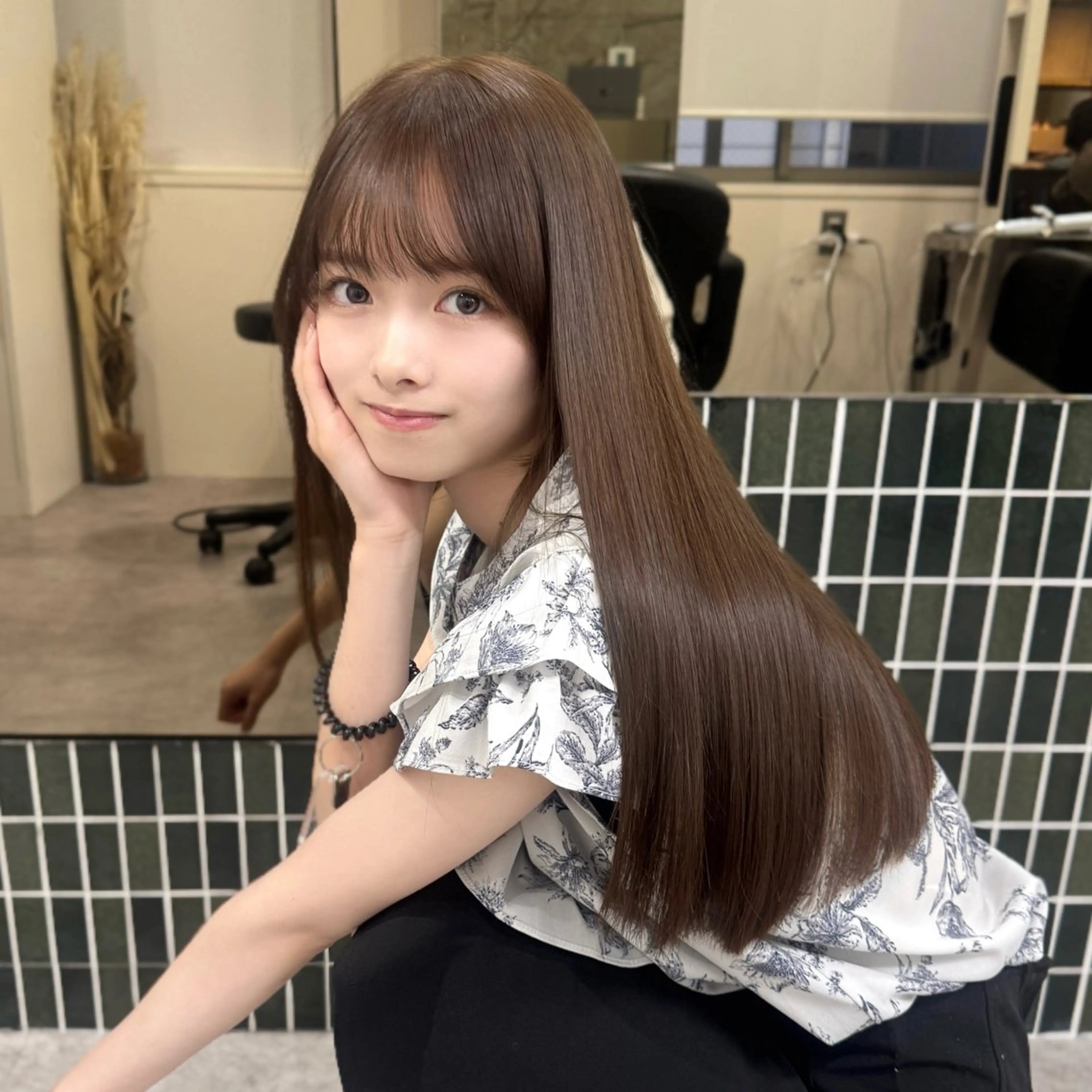 ロング カラー カット ヘアカラー トリートメント 🎀レイヤー×透明感 ×髪質改善🎀米田のヘアスタイル