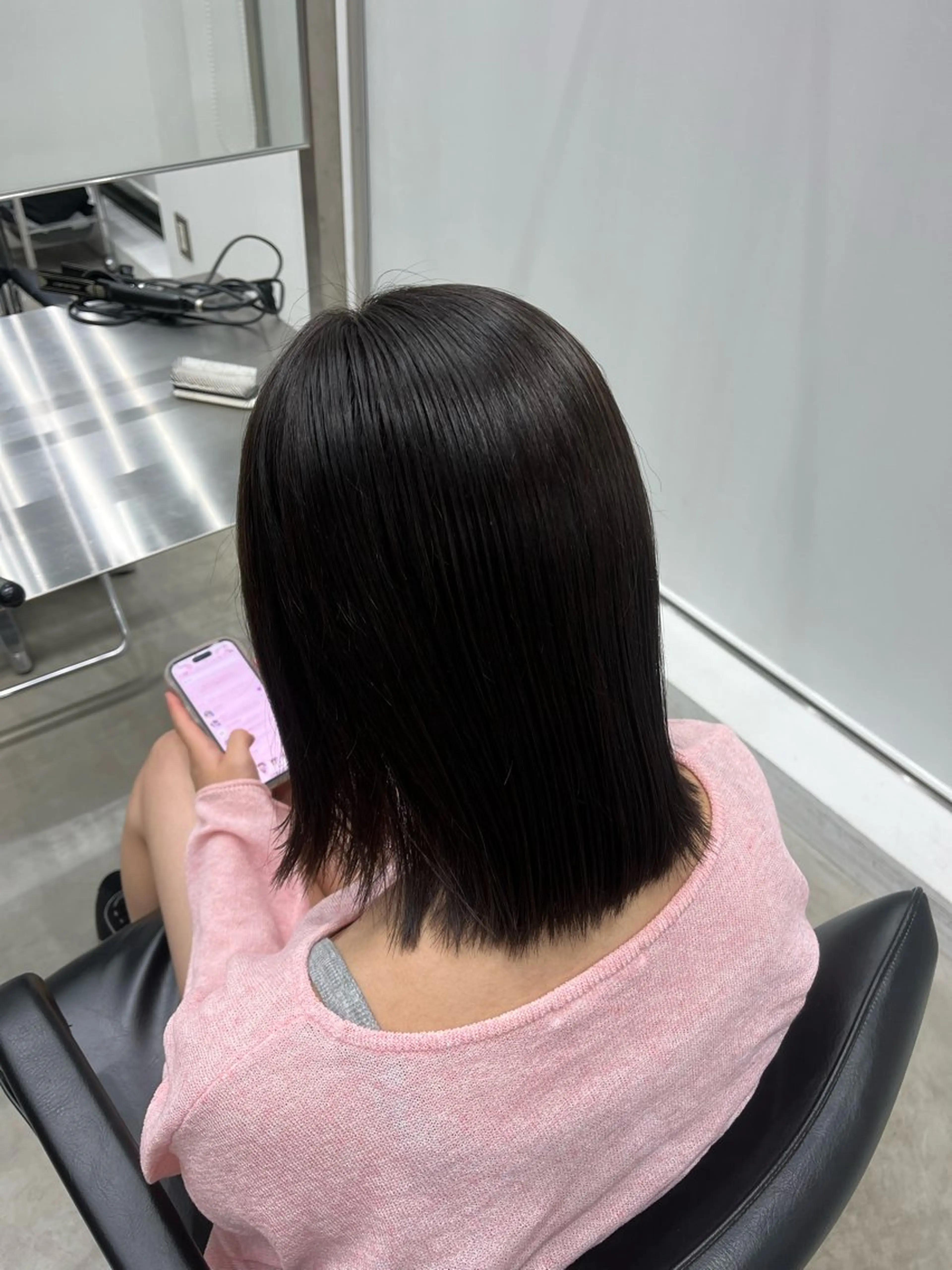 ミディアム カラー 透明感カラー 夏果⭐︎fifth 天神 海外風パーマのヘアスタイル