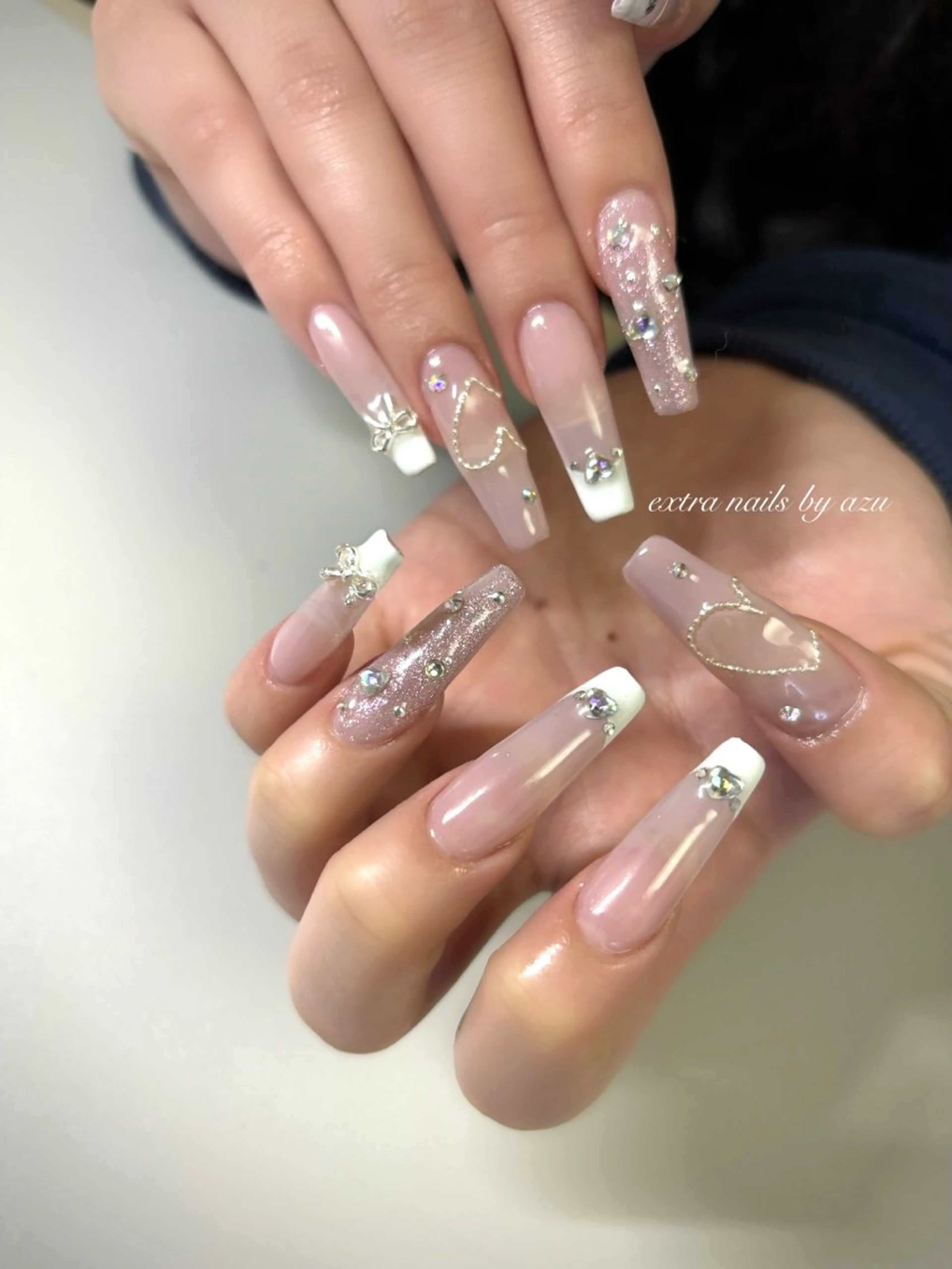 ネイル アートネイル ロングネイル ネイルチップ ハンドネイル extranails ／lemellaのネイルデザイン