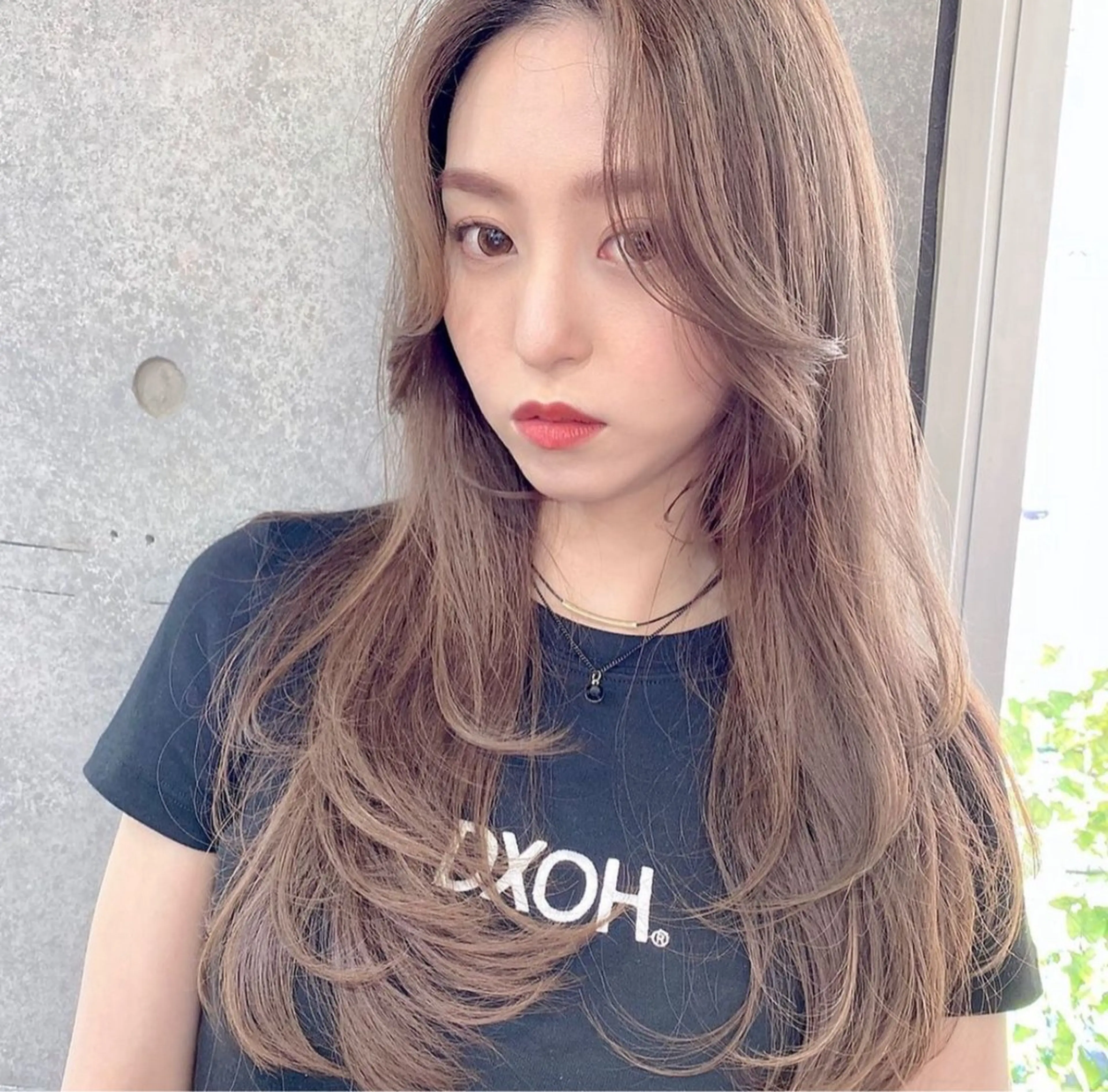 ロング カラー トリートメント コウ チホウのヘアスタイル