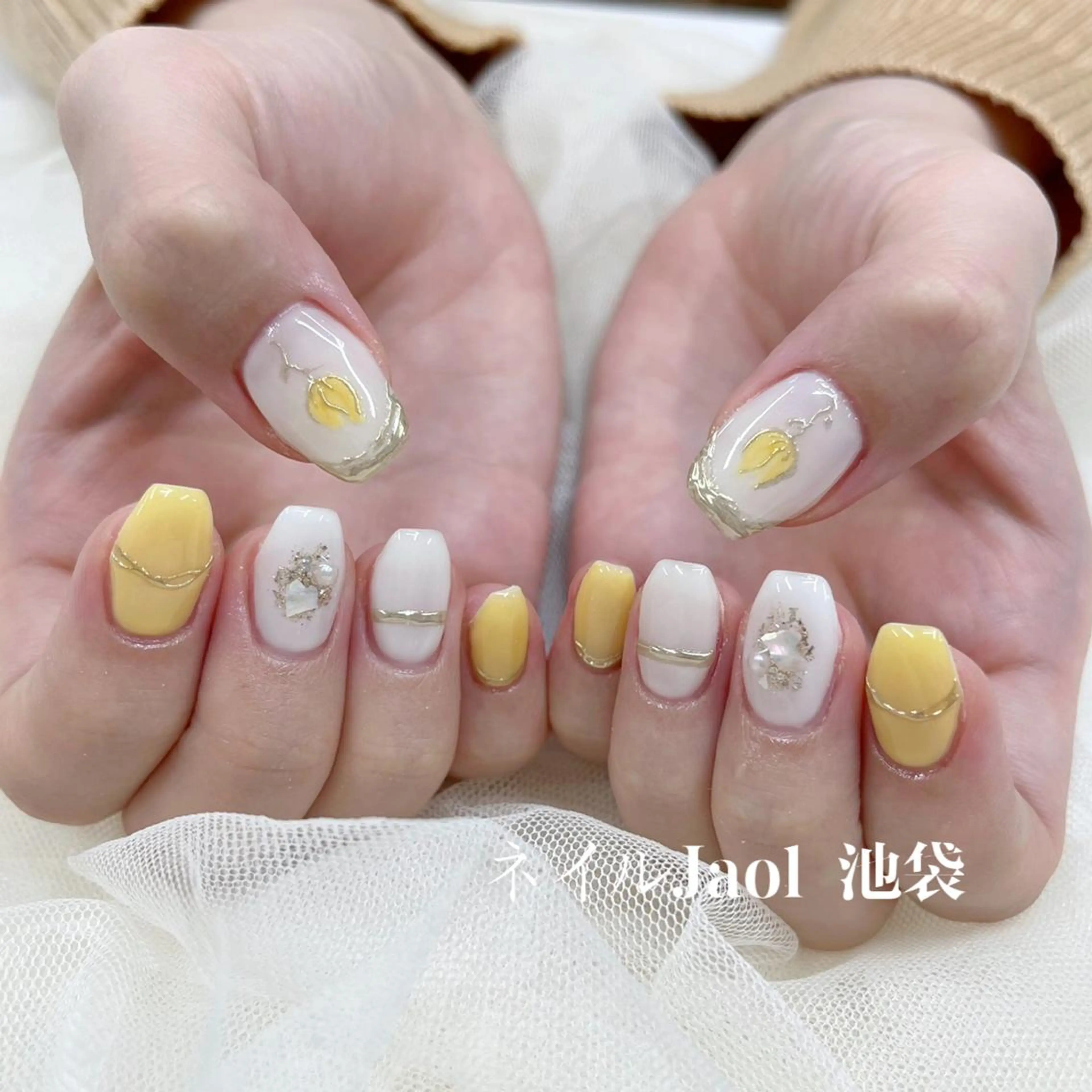 ミディアム ハンドネイル ネイルJaol 池袋のネイルデザイン