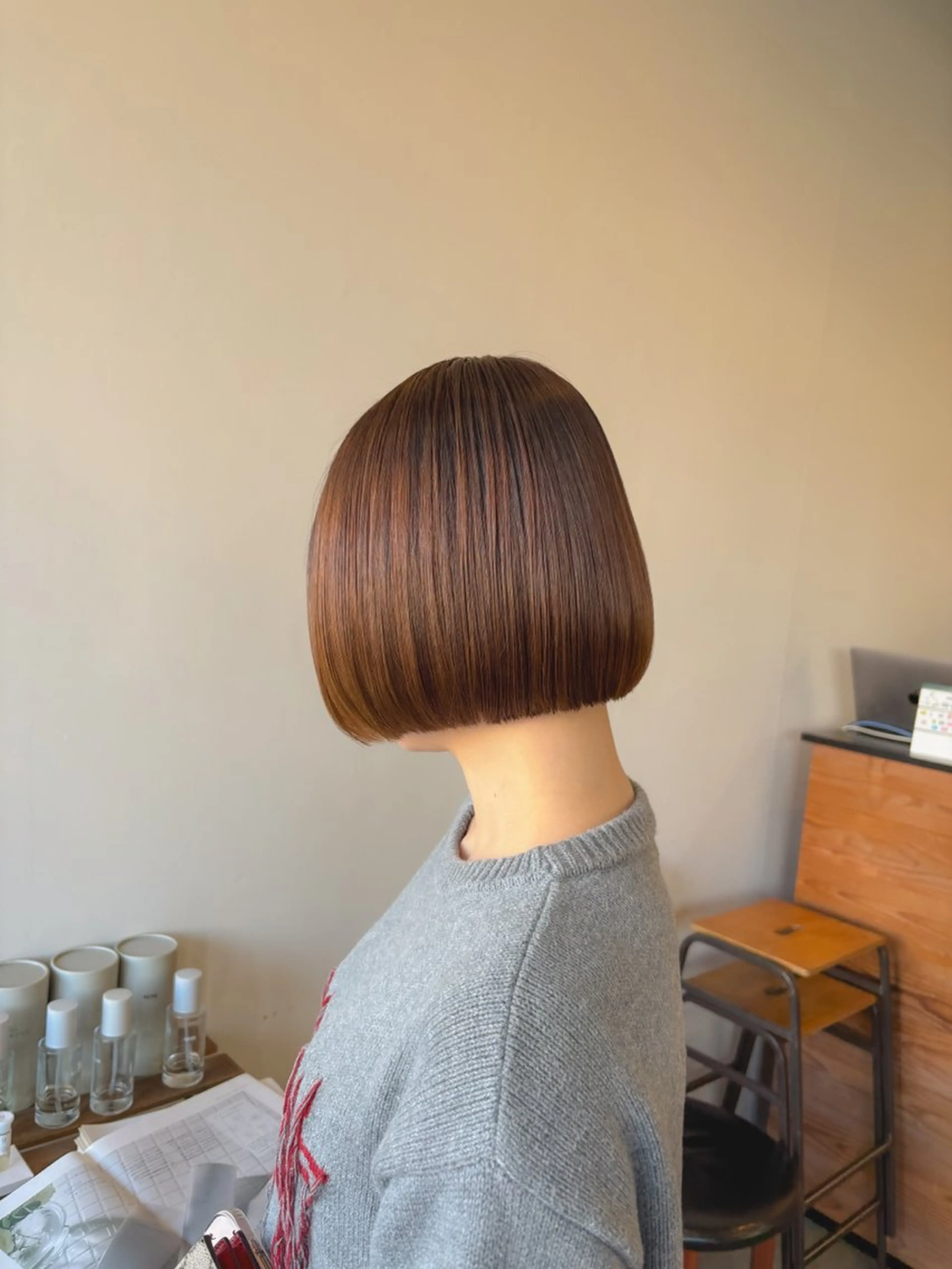 ショート カラー ボブ カット plus HAIR いずみのヘアスタイル