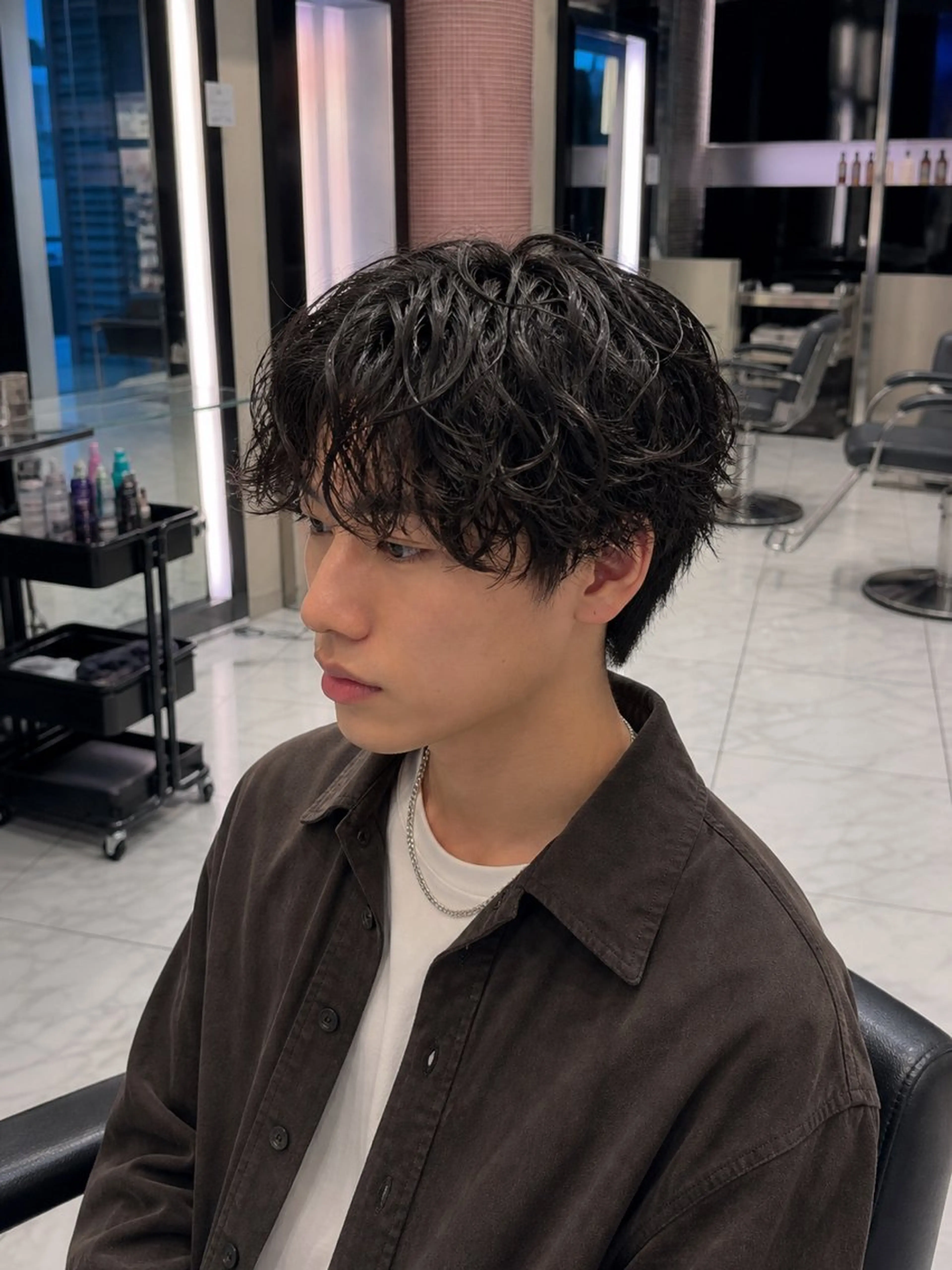 メンズ カット パーマ トリートメント 🎸大人メンズ｜ パーマ特化ren🎸のヘアスタイル