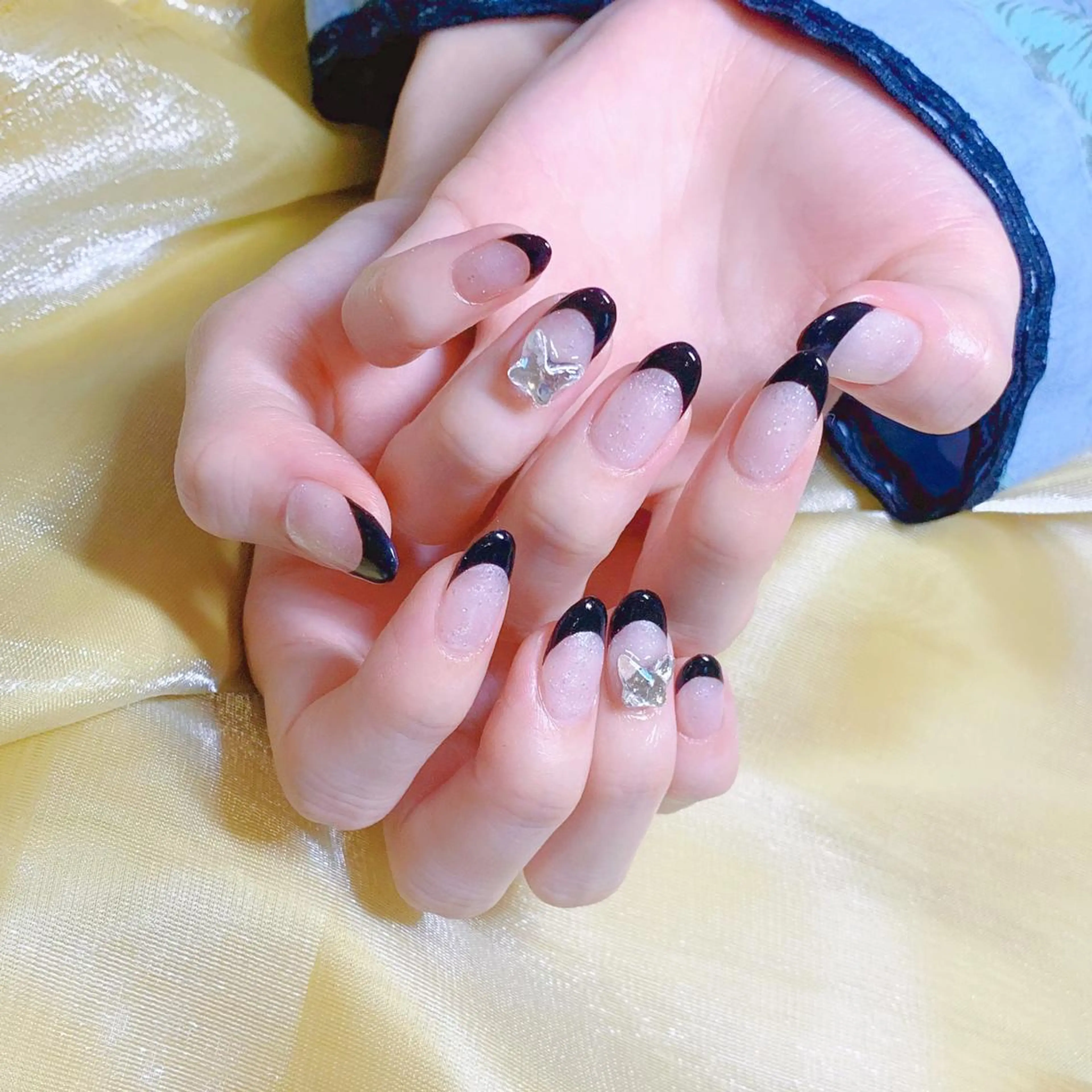 ネイル オーロラネイル フットネイル フレンチネイル ジェルネイル 韓国ネイル 【ENサロン】 Rei🎀Nailのネイルデザイン