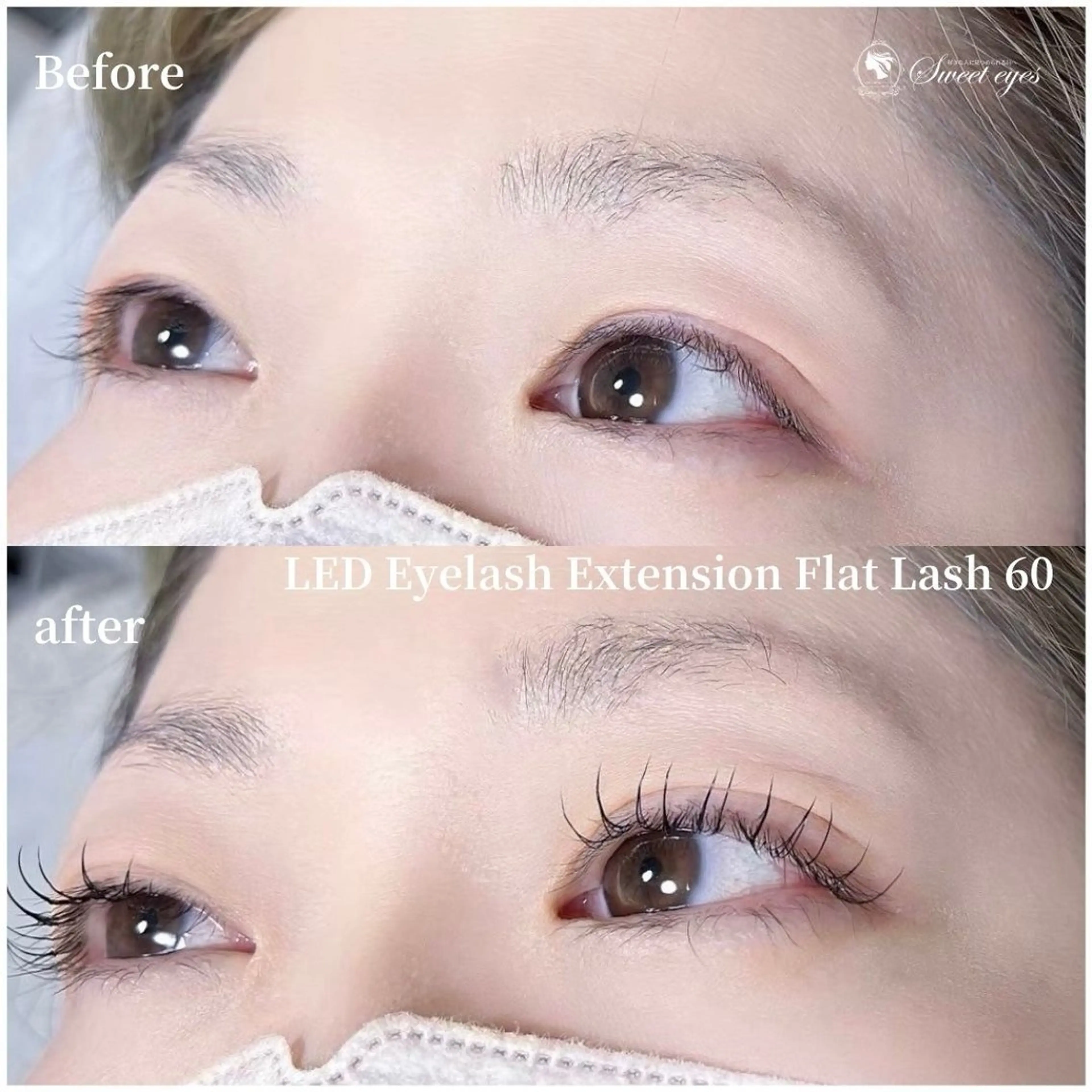 マツエク・マツパ フラットラッシュ ナチュラル マツエク Sweeteyes 金山店のマツエク・マツパデザイン