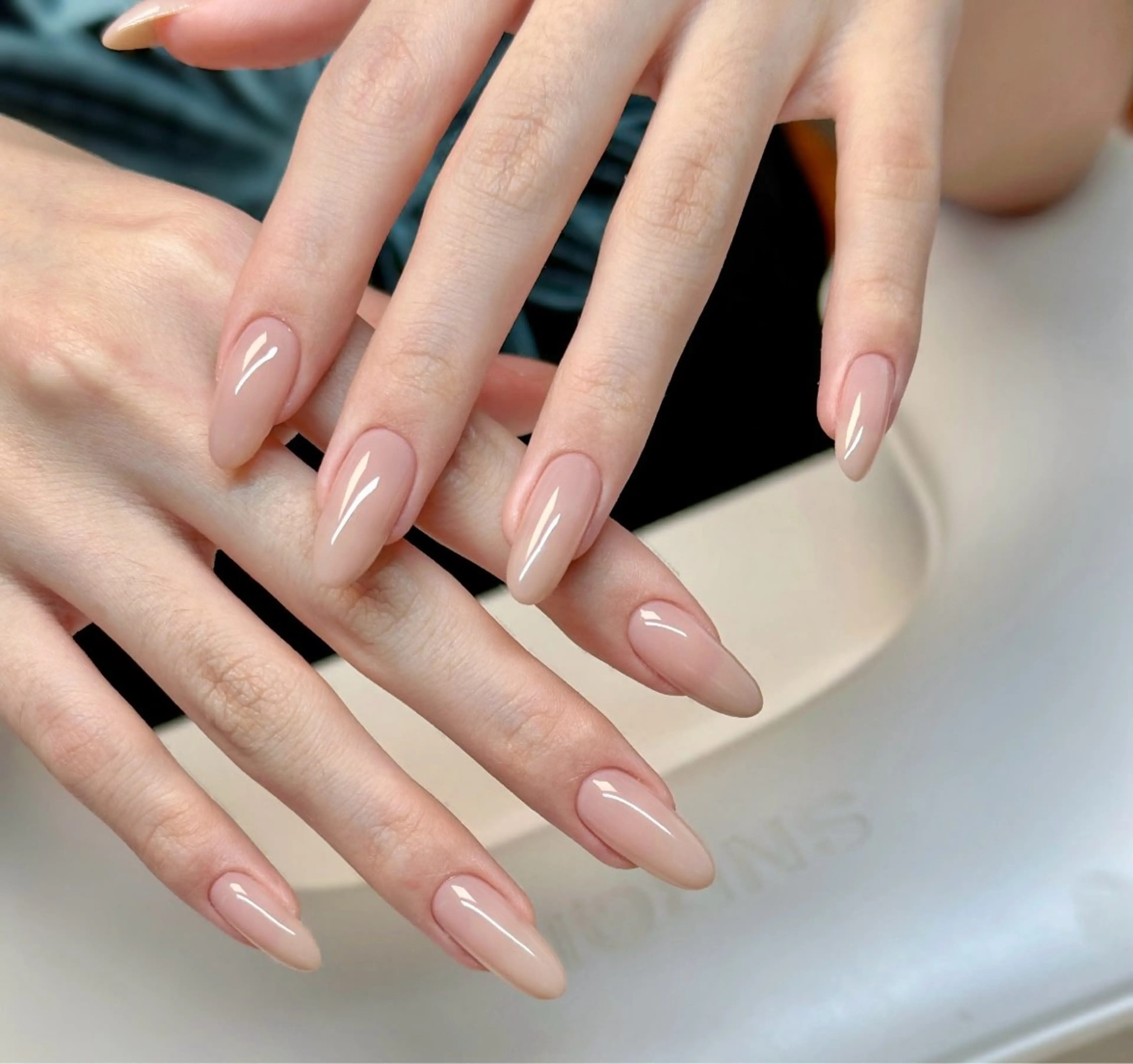 ネイル アートネイル チークネイル 長さ出し フレンチネイル ジェルネイル Yumi Nail Seiのネイルデザイン