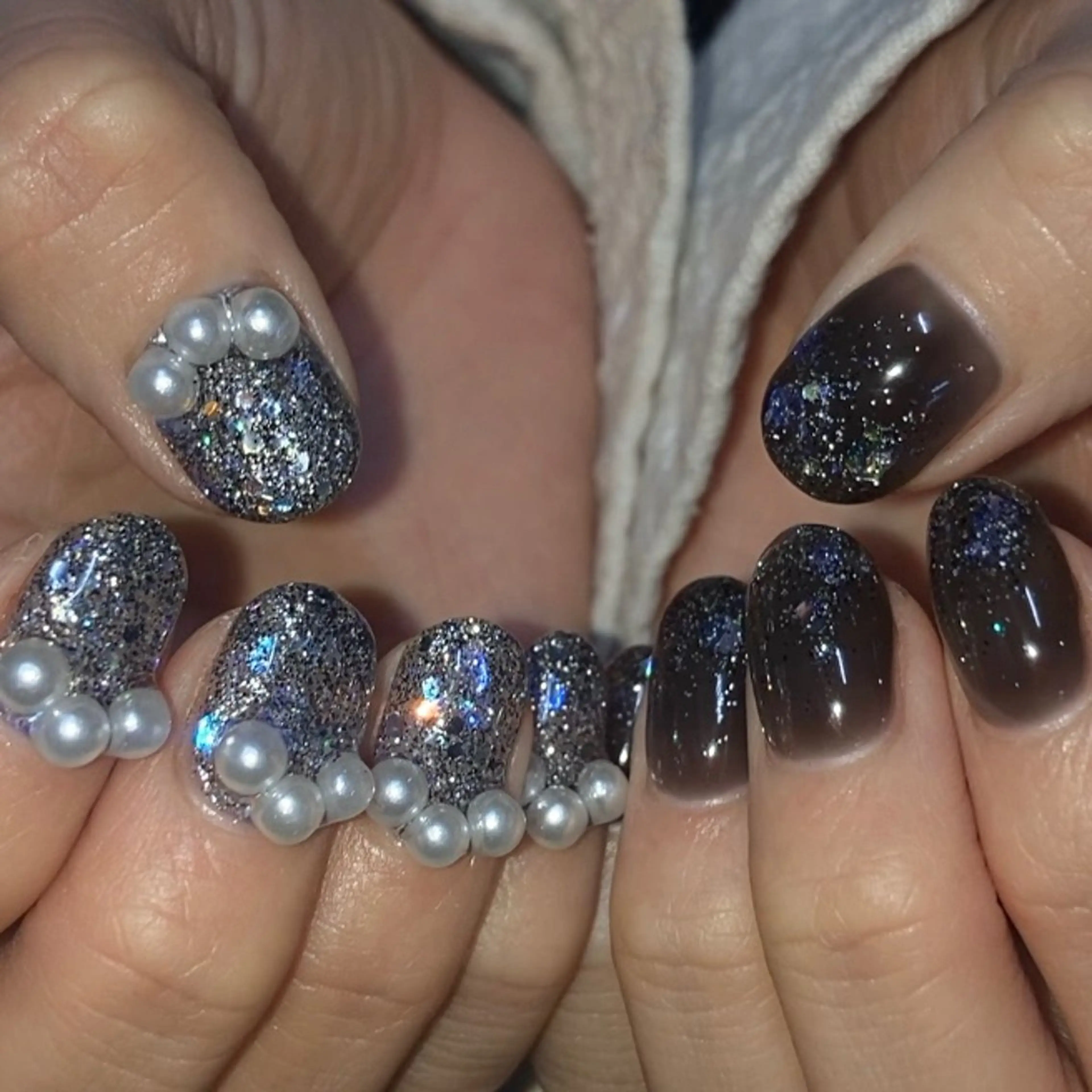 ネイル ハンドネイル フットネイル kana/モード ・グランジ໒꒱のネイルデザイン