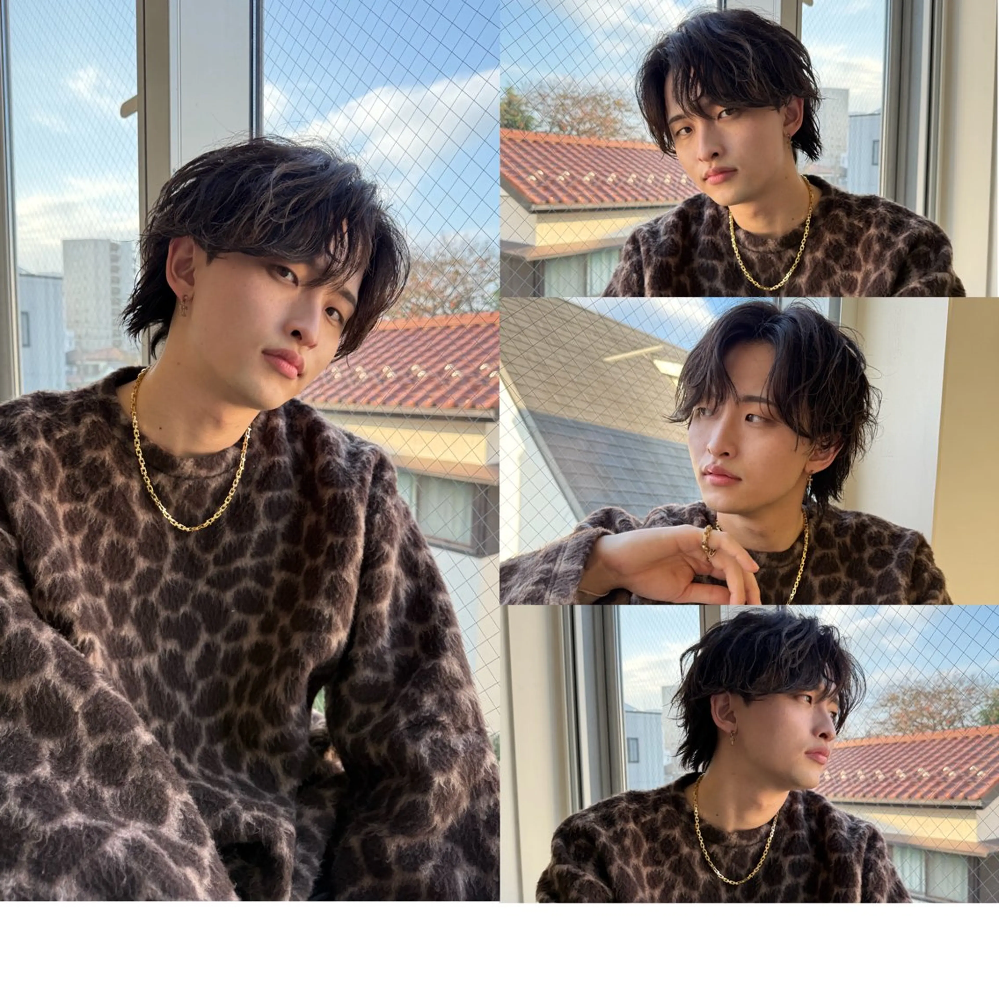 メンズ センターパート マッシュ メンズウルフカット ウルフカット カット ヘアセット メンズサロン OVER町田店のヘアスタイル