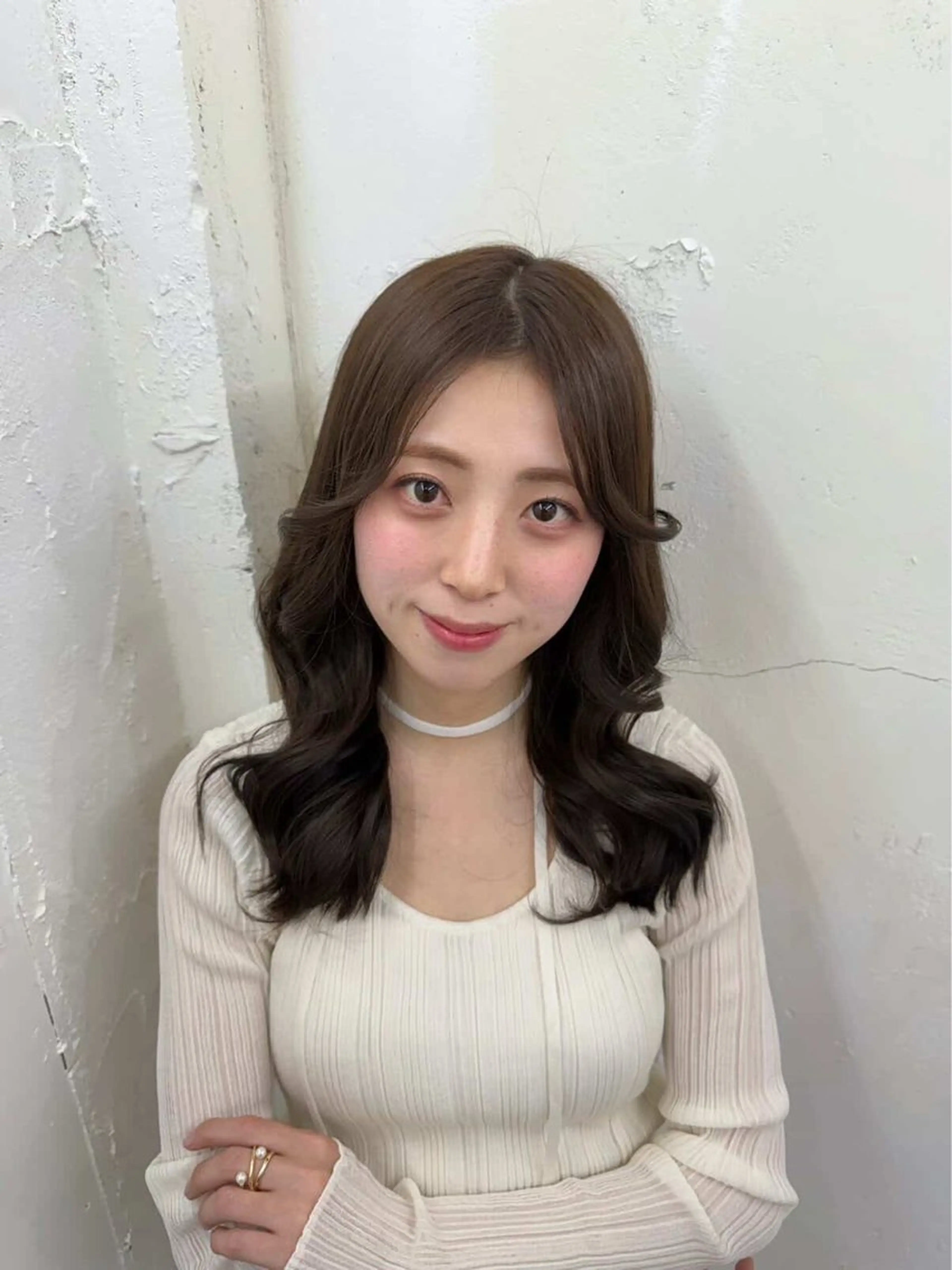 ミディアム トリートメント ヘアカラー 馴染ませエクステ/ ヒロヤのヘアスタイル