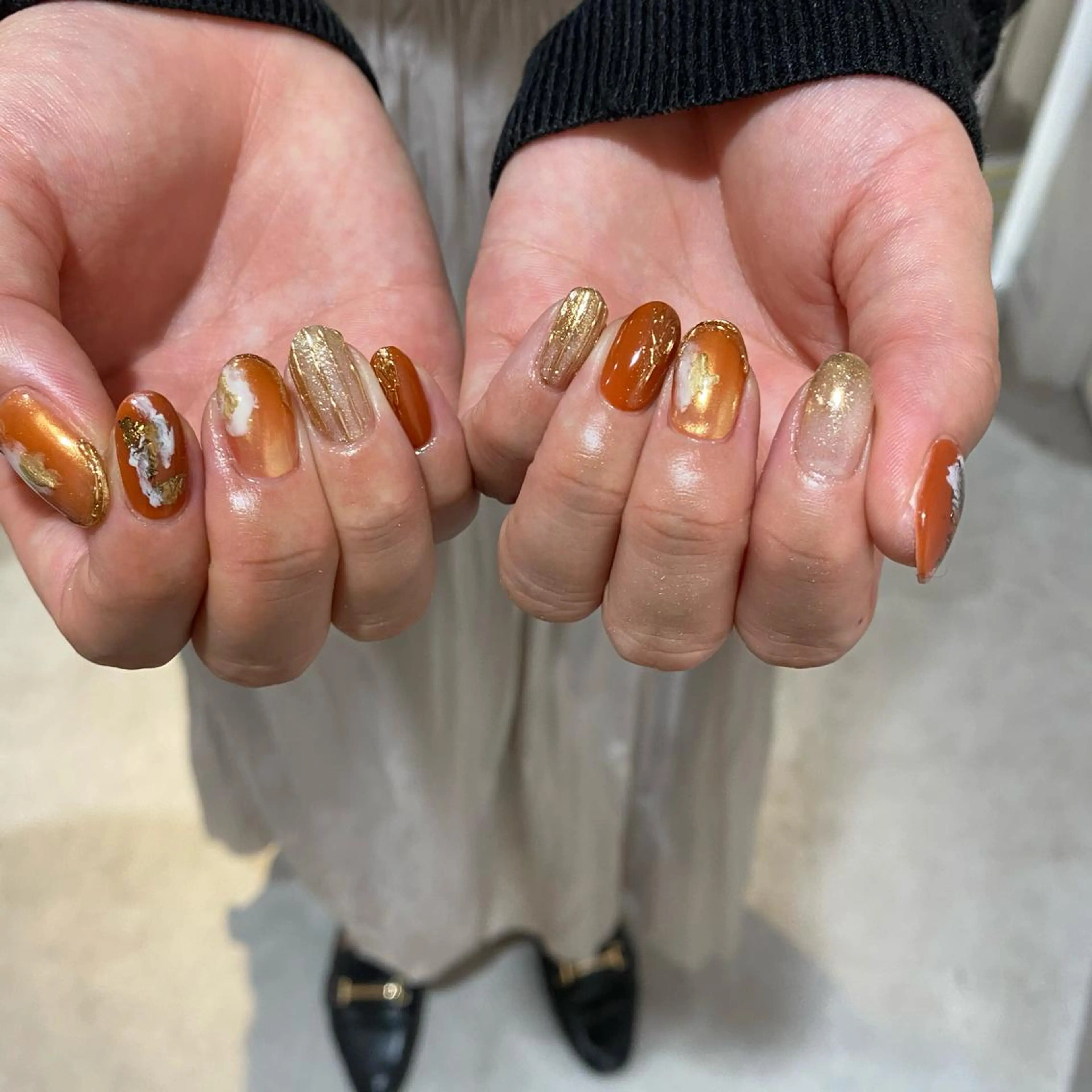 ネイル 卒業式 ハンドネイル Trico Antique所属・岩本 杏のネイルデザイン