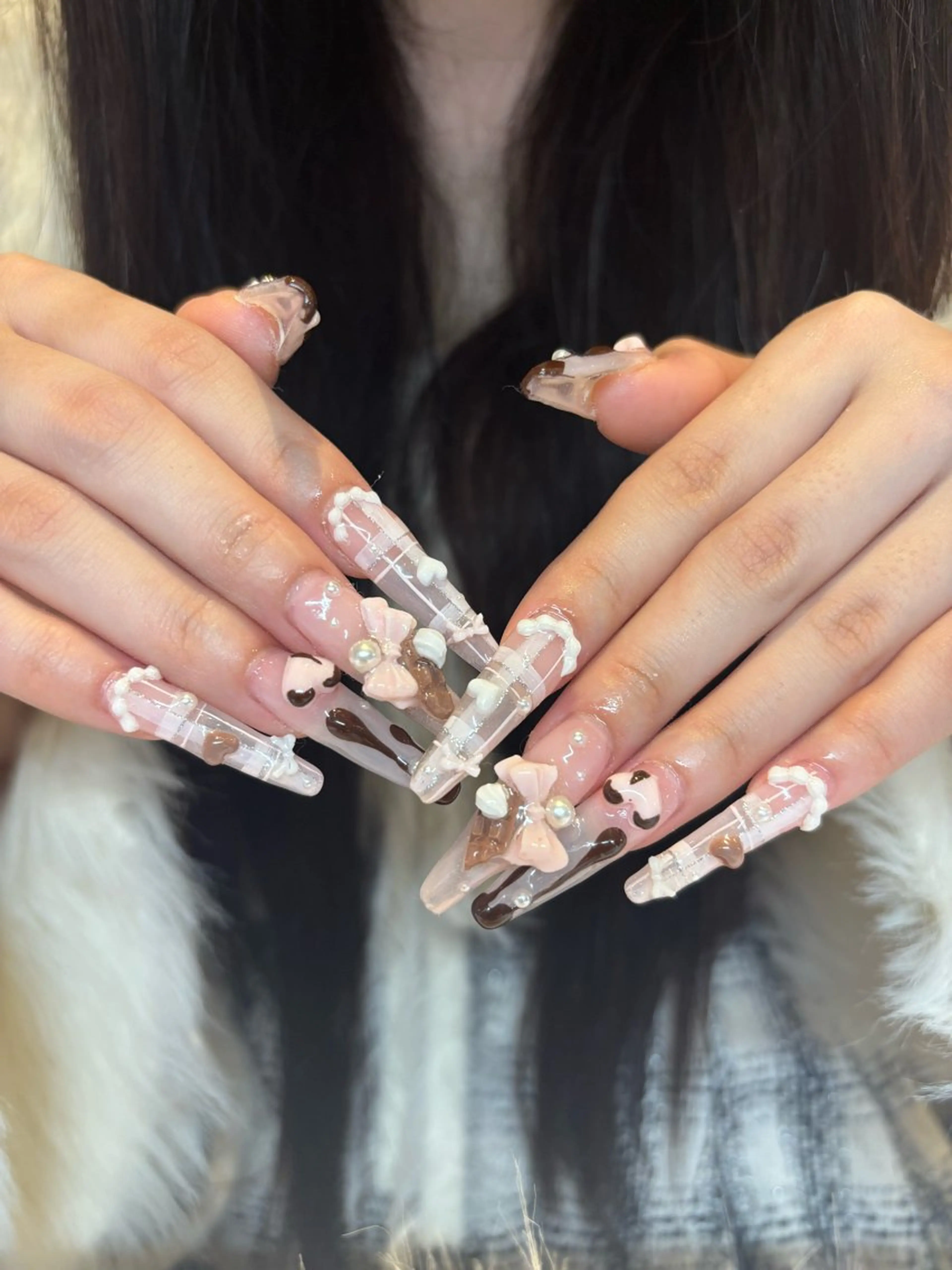 ネイル ハンドネイル 倫実/スカルプ /ガーリー/個性派のネイルデザイン