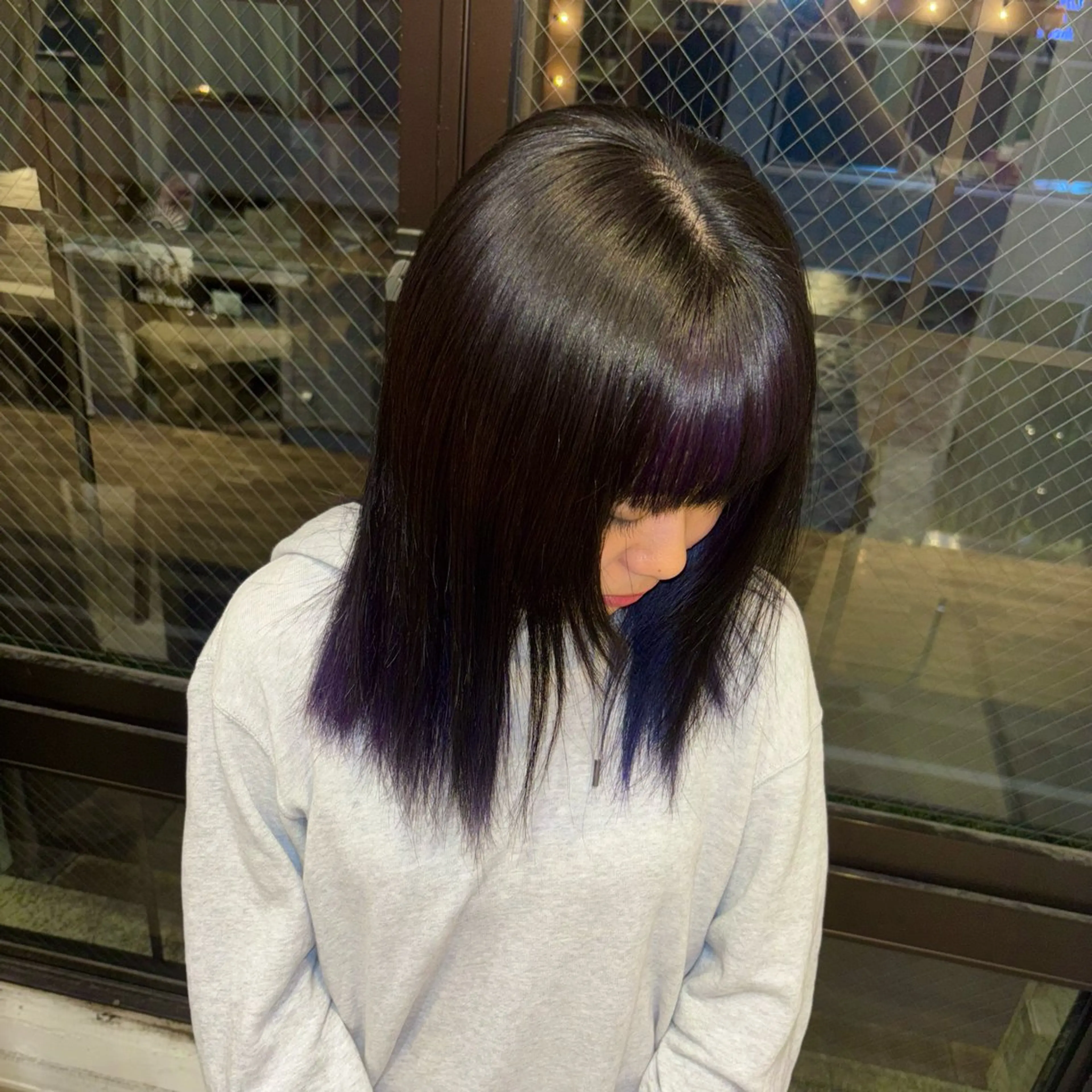 セミロング カラー 新原 陽那のヘアスタイル