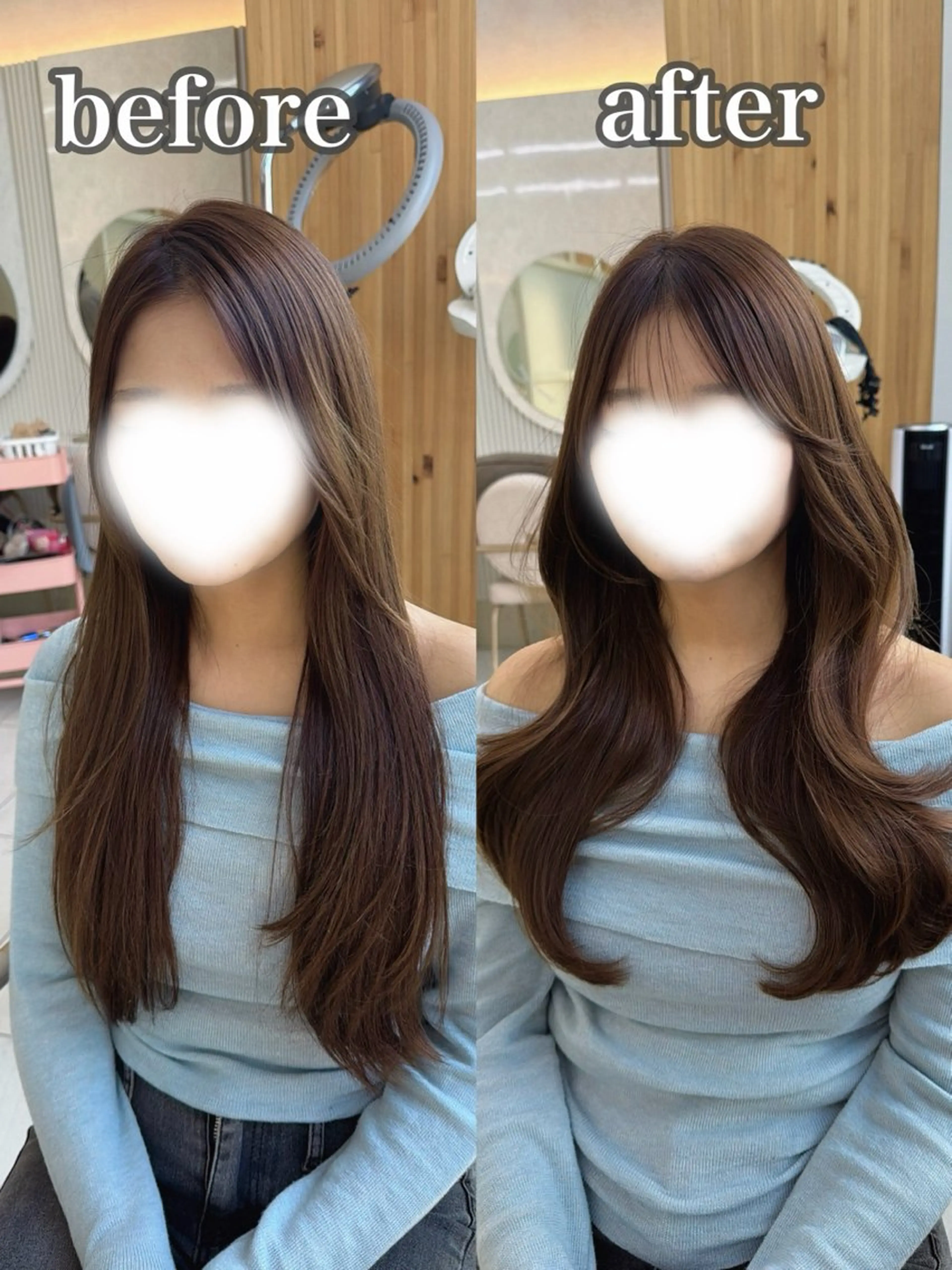 セミロング カット ヘアカラー トリートメント レイヤー/顔周り /韓国ヘア/TAKUのヘアスタイル