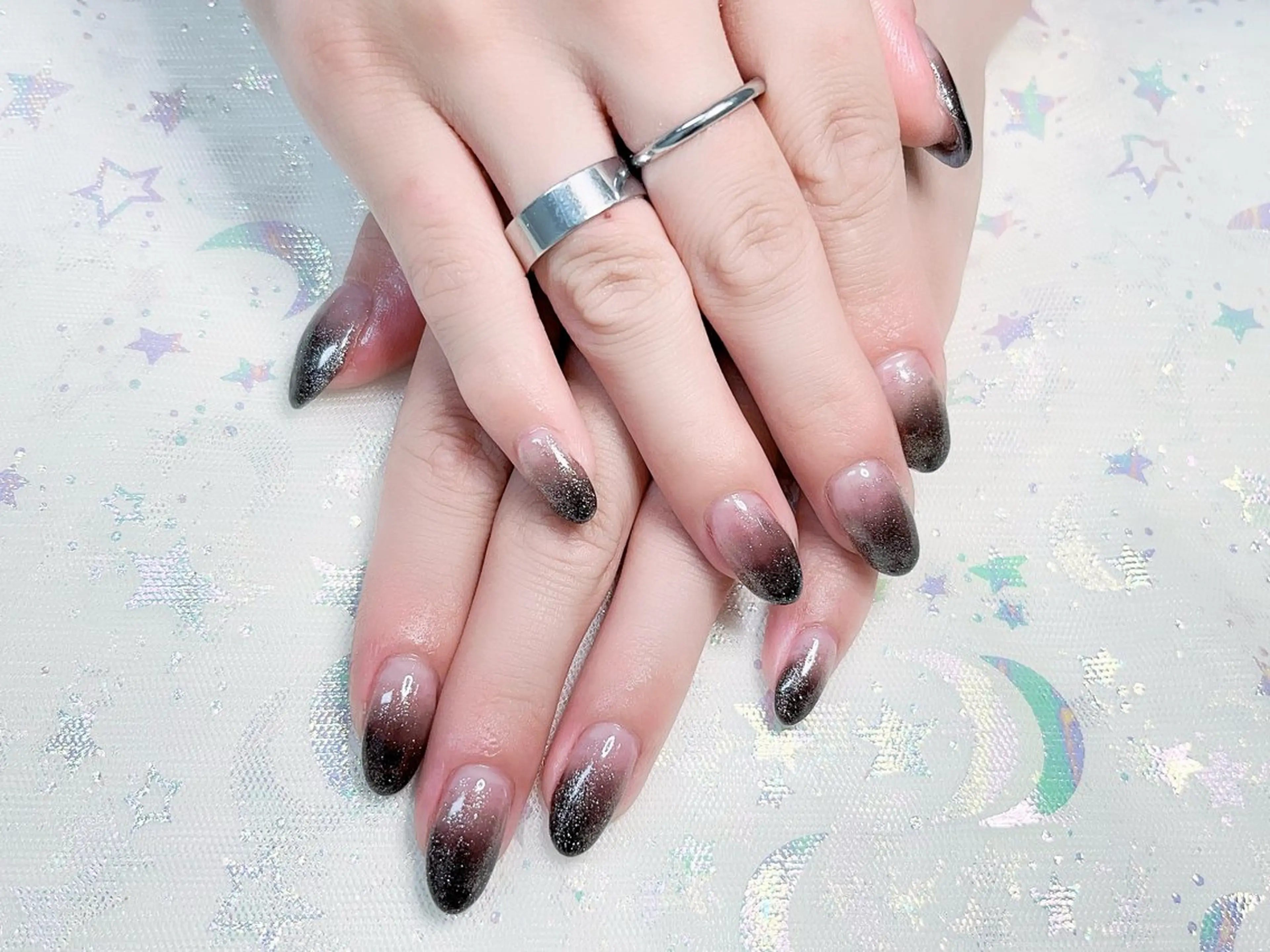 ネイル ジェルネイル グラデーション ラメ(グリッター) ラメグラデーション ソフトジェル Rs nail 新宿西口のネイルデザイン