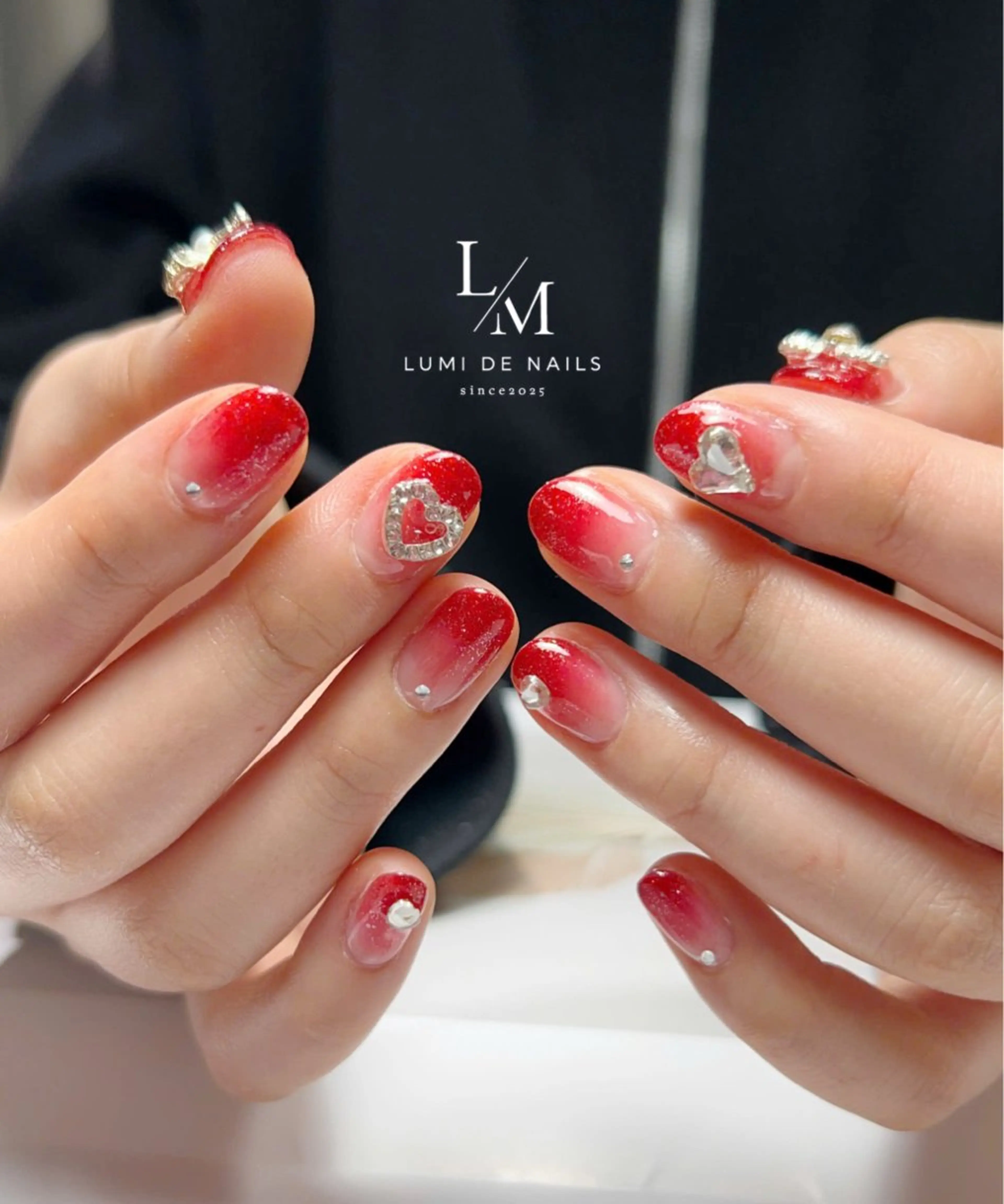 ネイル アートネイル フレンチネイル グラデーション 韓国ネイル ラメ(グリッター) ハンドネイル Lumi de nailsのネイルデザイン