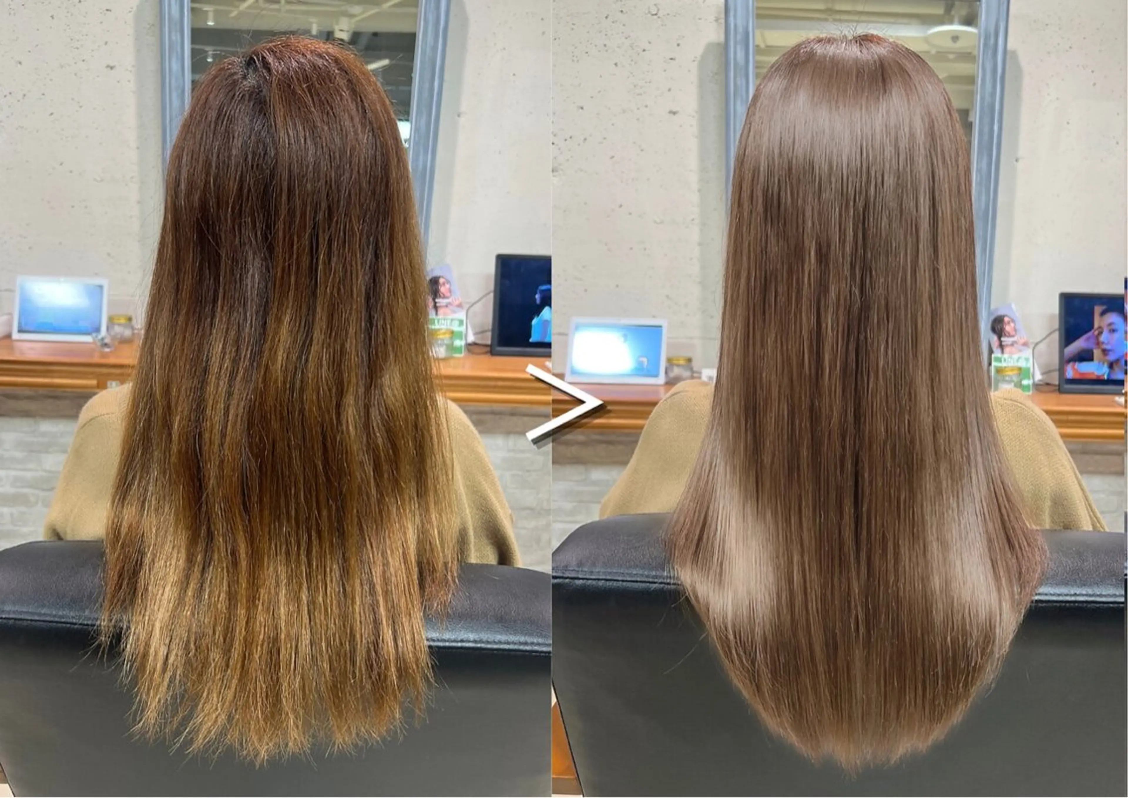 ロング 髪質改善 縮毛矯正 トリートメント 縮毛矯正 トリートメント 縮毛・髪質改善🩰 mai🐰ྀི🤍のヘアスタイル