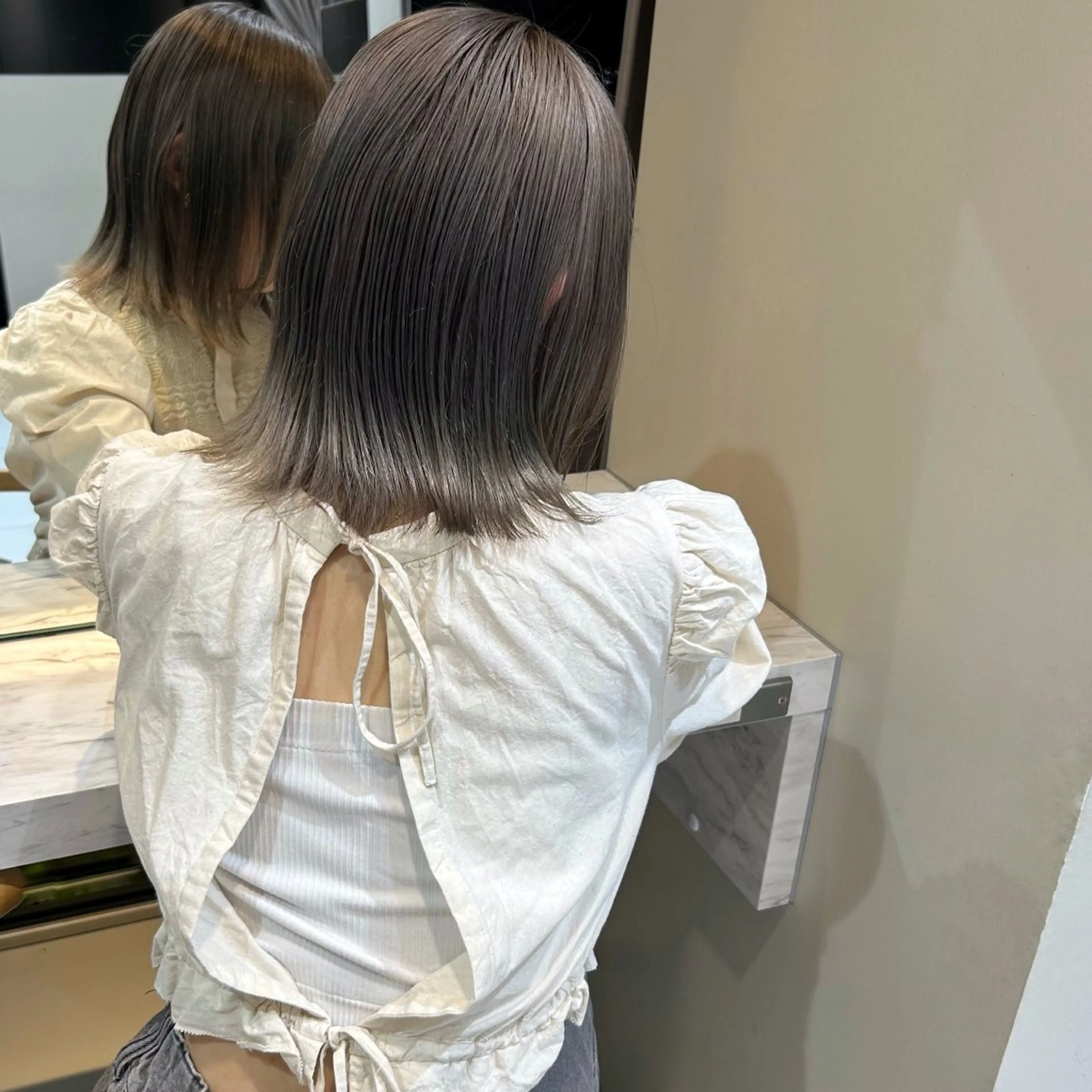 カラー たなか みうのヘアスタイル