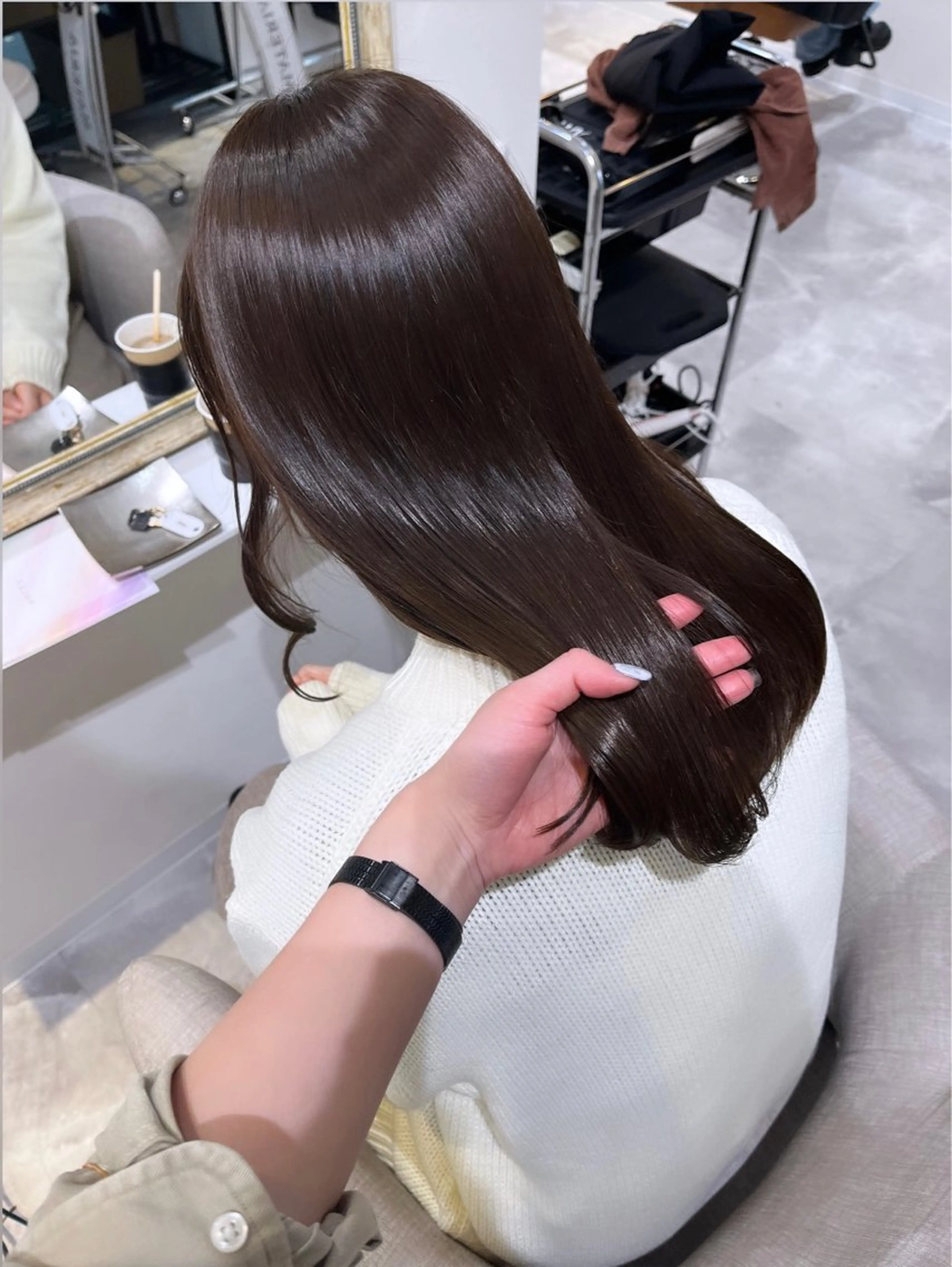 ミディアム カラー ヘアカラー トリートメント 梅田/髪質改善カラー ❄︎ mikiのヘアスタイル