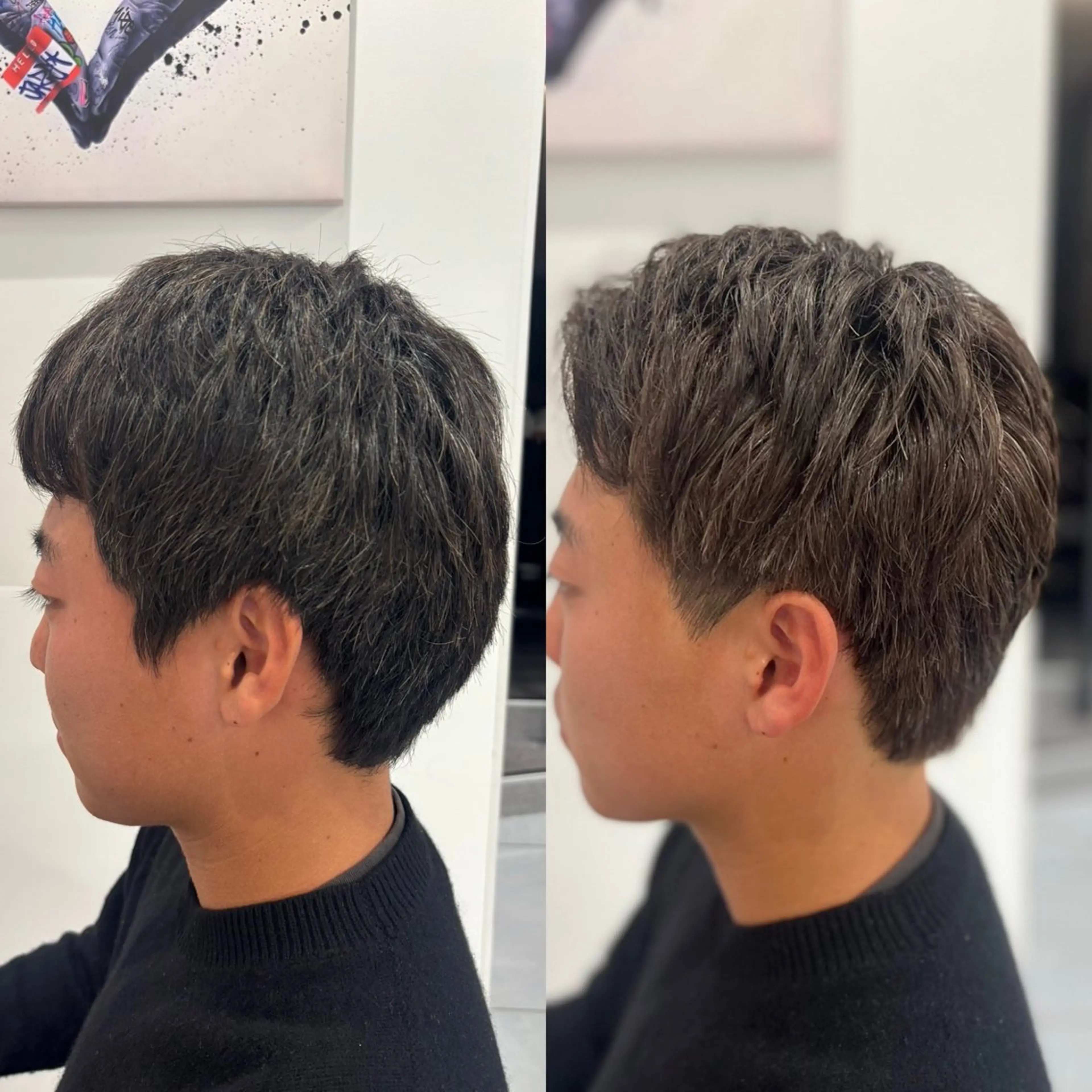 メンズ カット ヘアカラー メンズ特化韓国風 パーマスタイル/りんのヘアスタイル