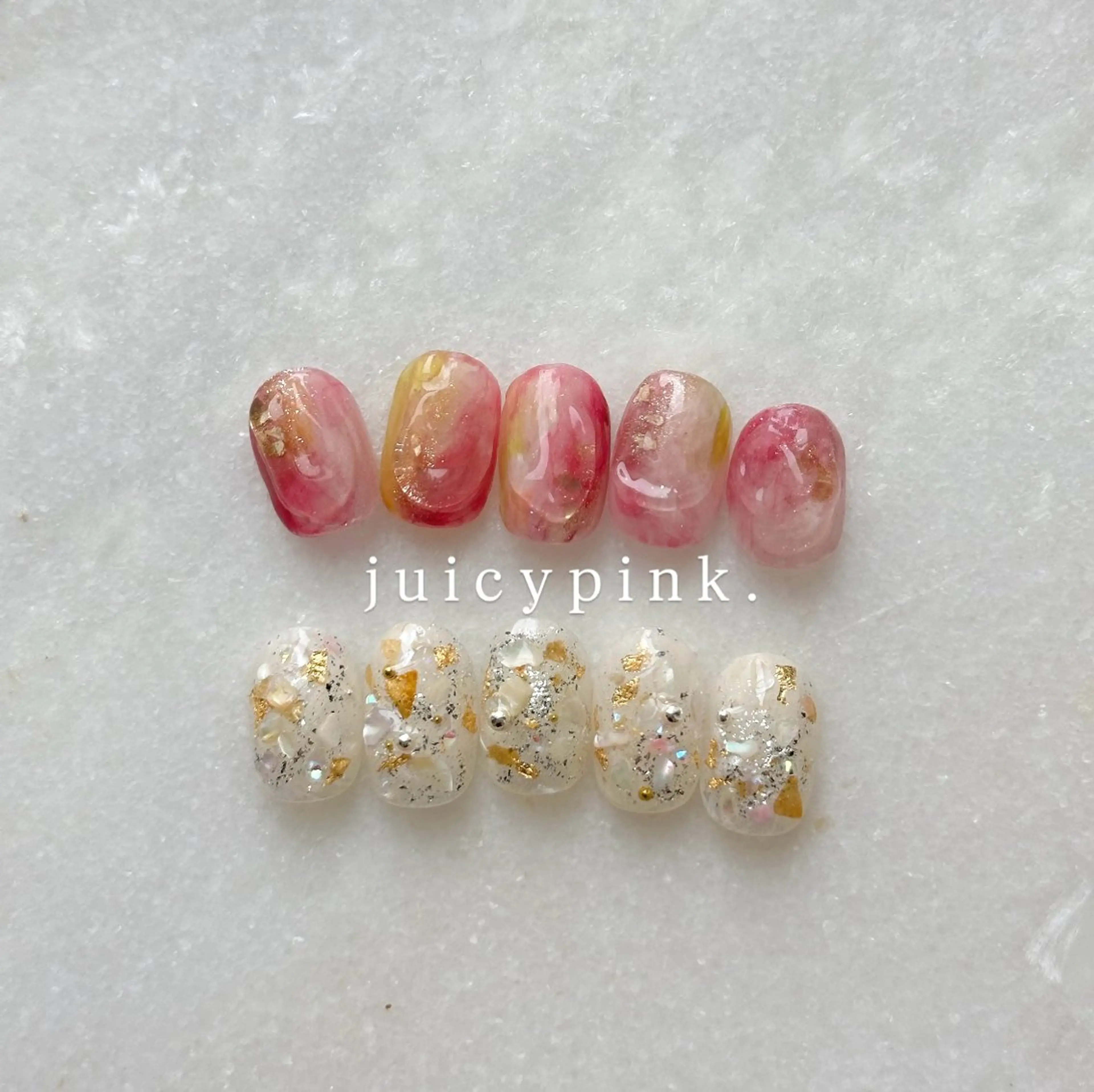 ネイル 氷ネイル・うるうるネイル ぷっくりネイル nail salon Cyaanのネイルデザイン