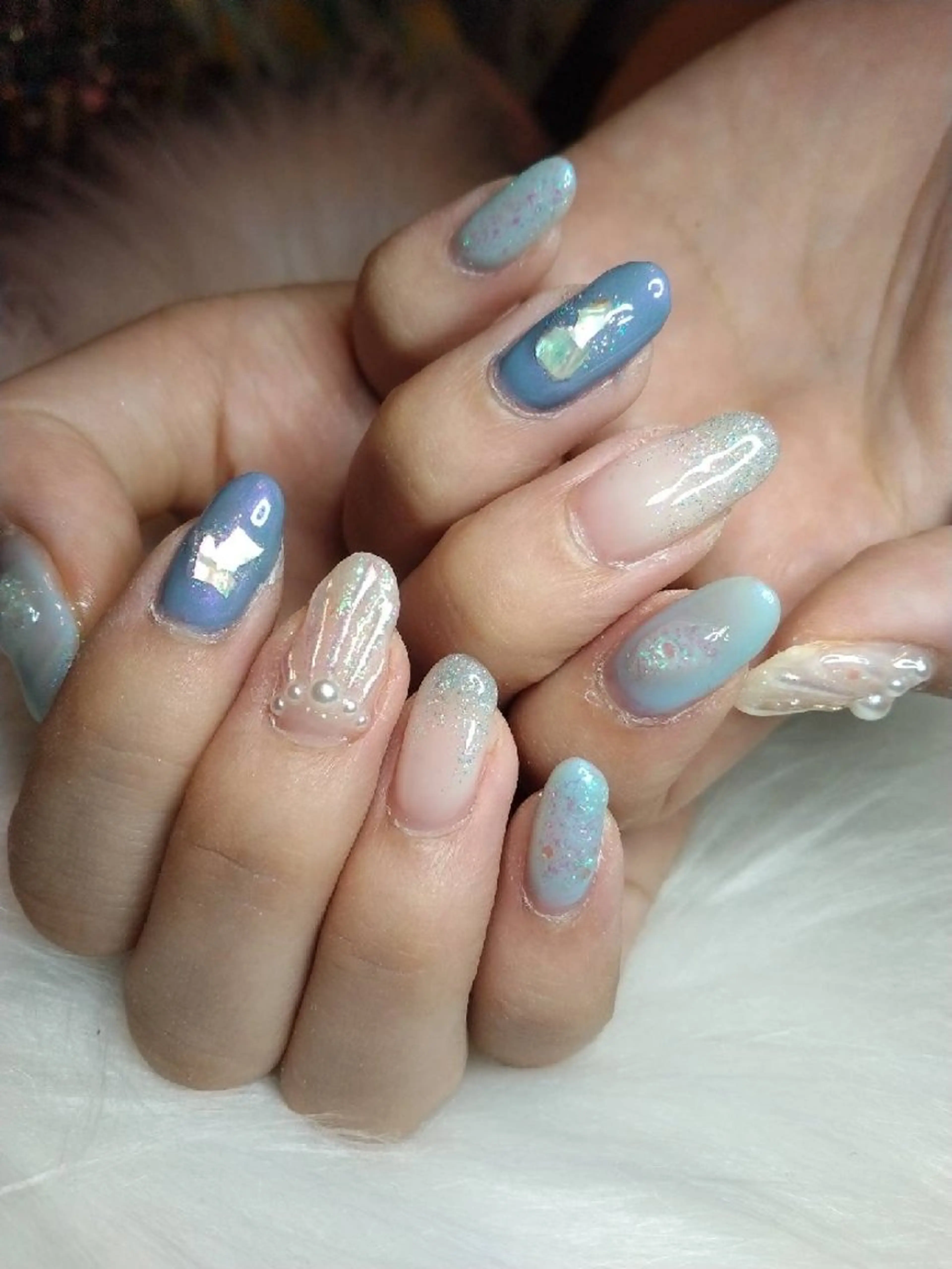 (オフ込み)【ミニモ限定価格】長さだしデザインネイル💅🏻4本の写真