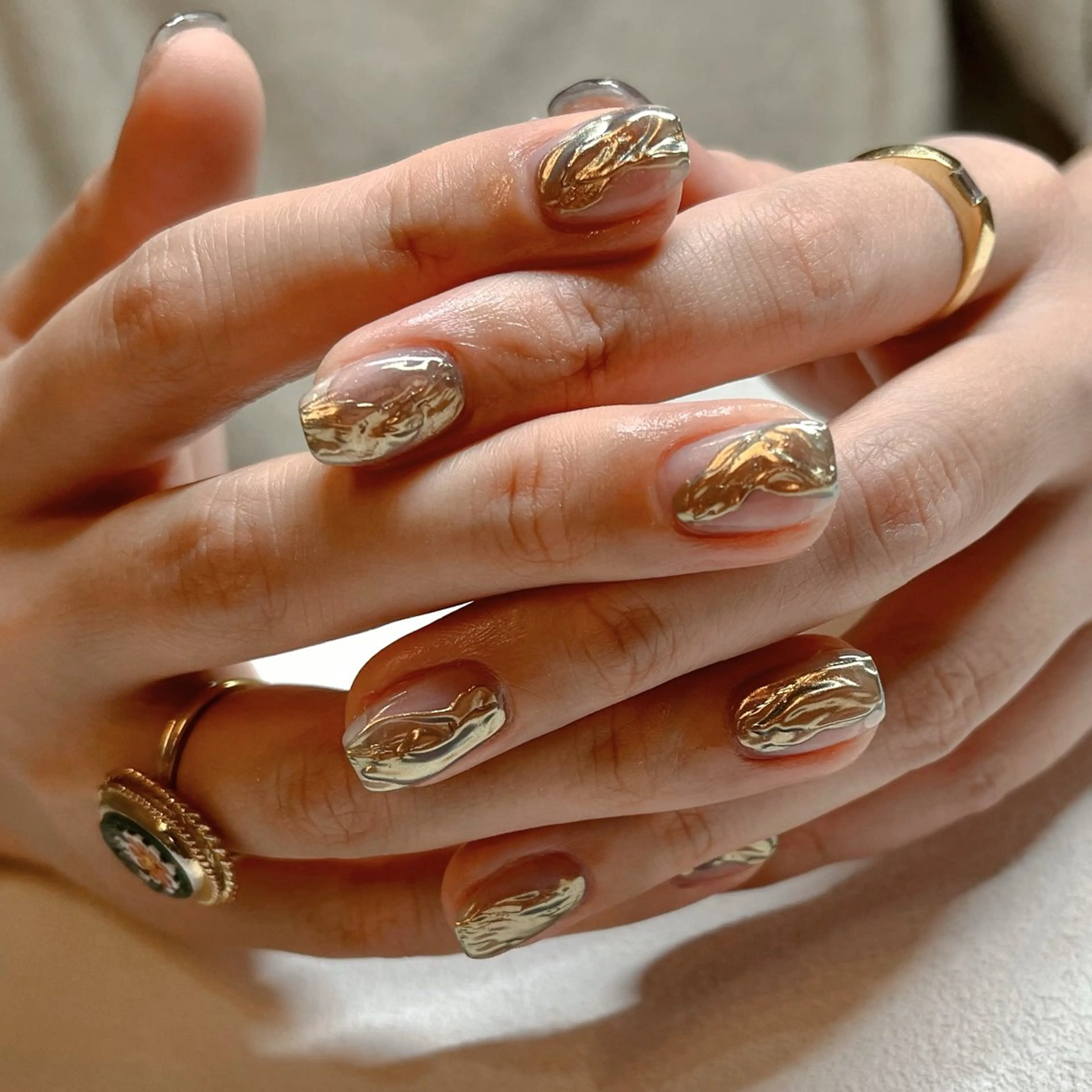 ネイル フレンチネイル ジェルネイル 韓国ネイル マグネットネイル ニュアンスネイル MARU NAIL mamiのネイルデザイン