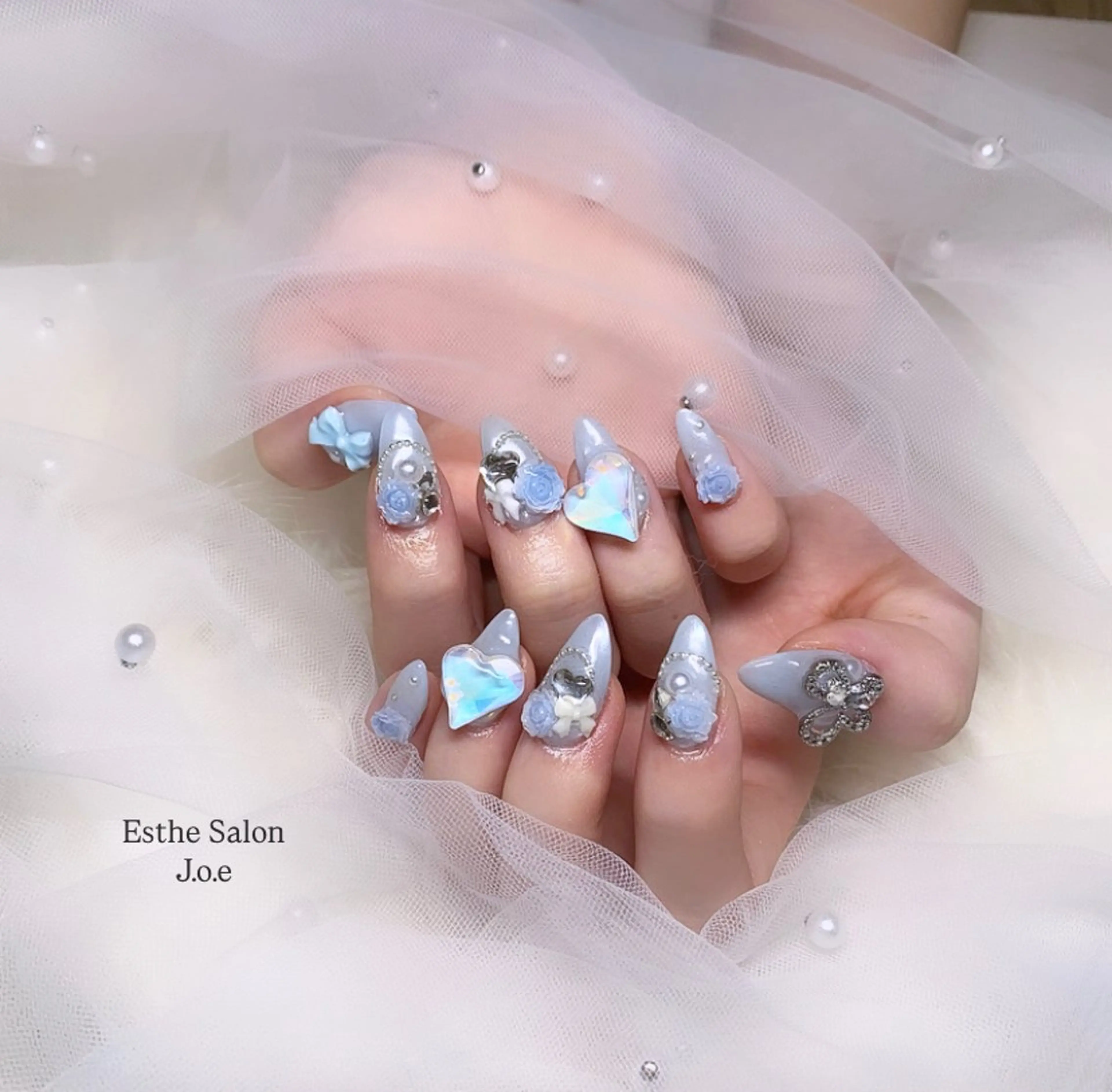 ネイル おそろいネイル ハンドネイル 石堂 さくらのネイルデザイン