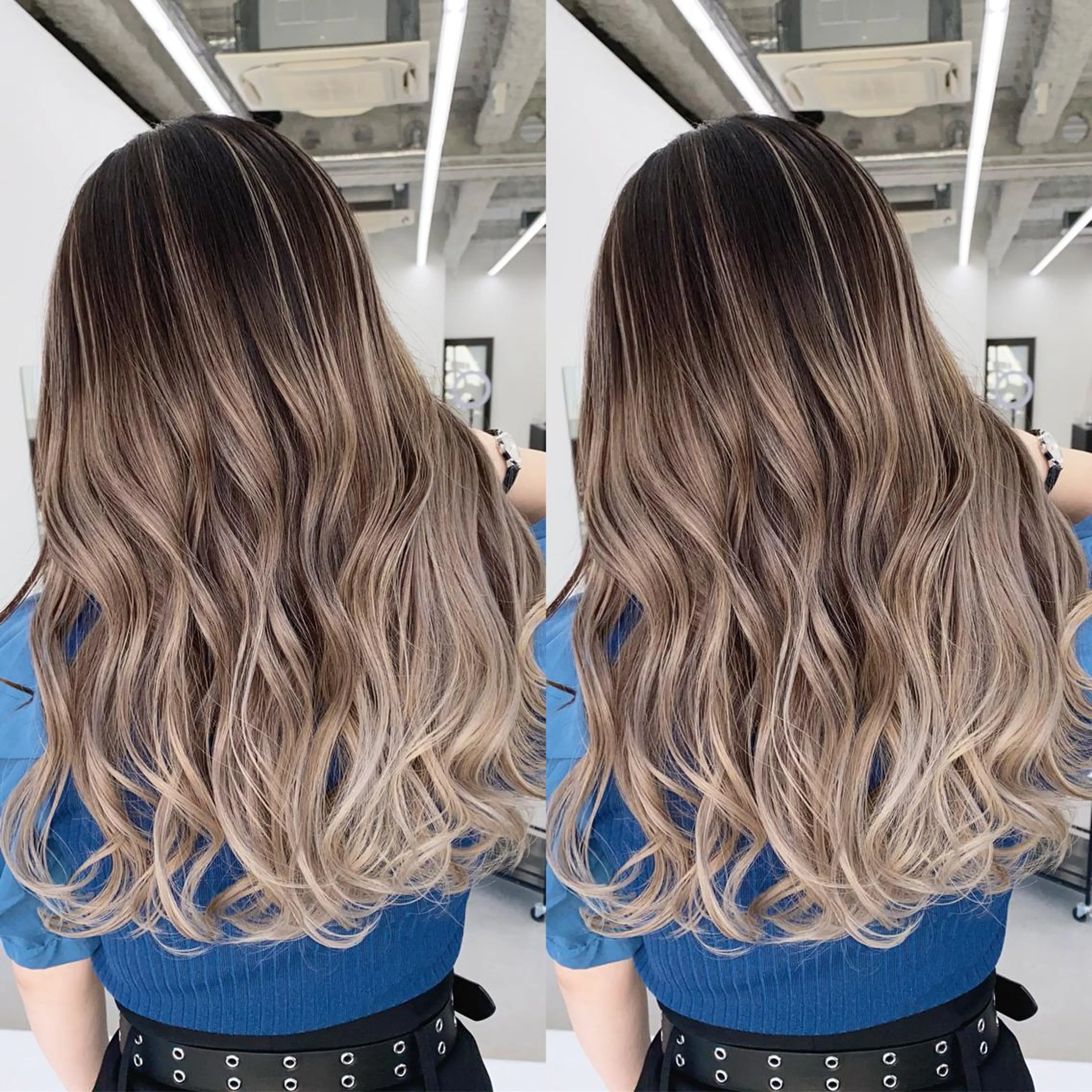 ロング カラー カット ヘアカラー ✨ブリーチ無し 透明感HIDEのヘアスタイル