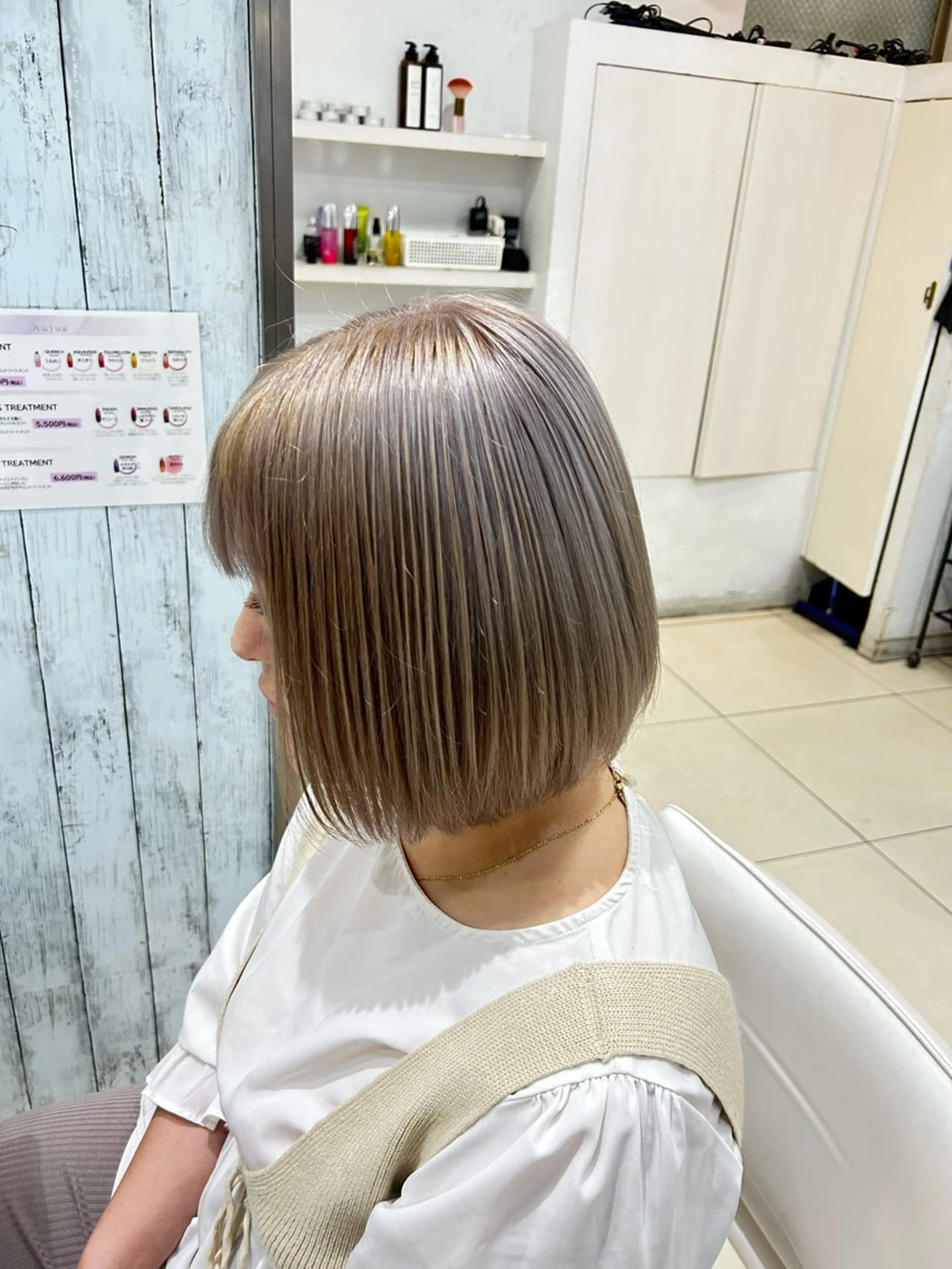 ショート カット ヘアカラー トリートメント 【髪質改善カラー】 瀧田嵐士🇰🇷のヘアスタイル