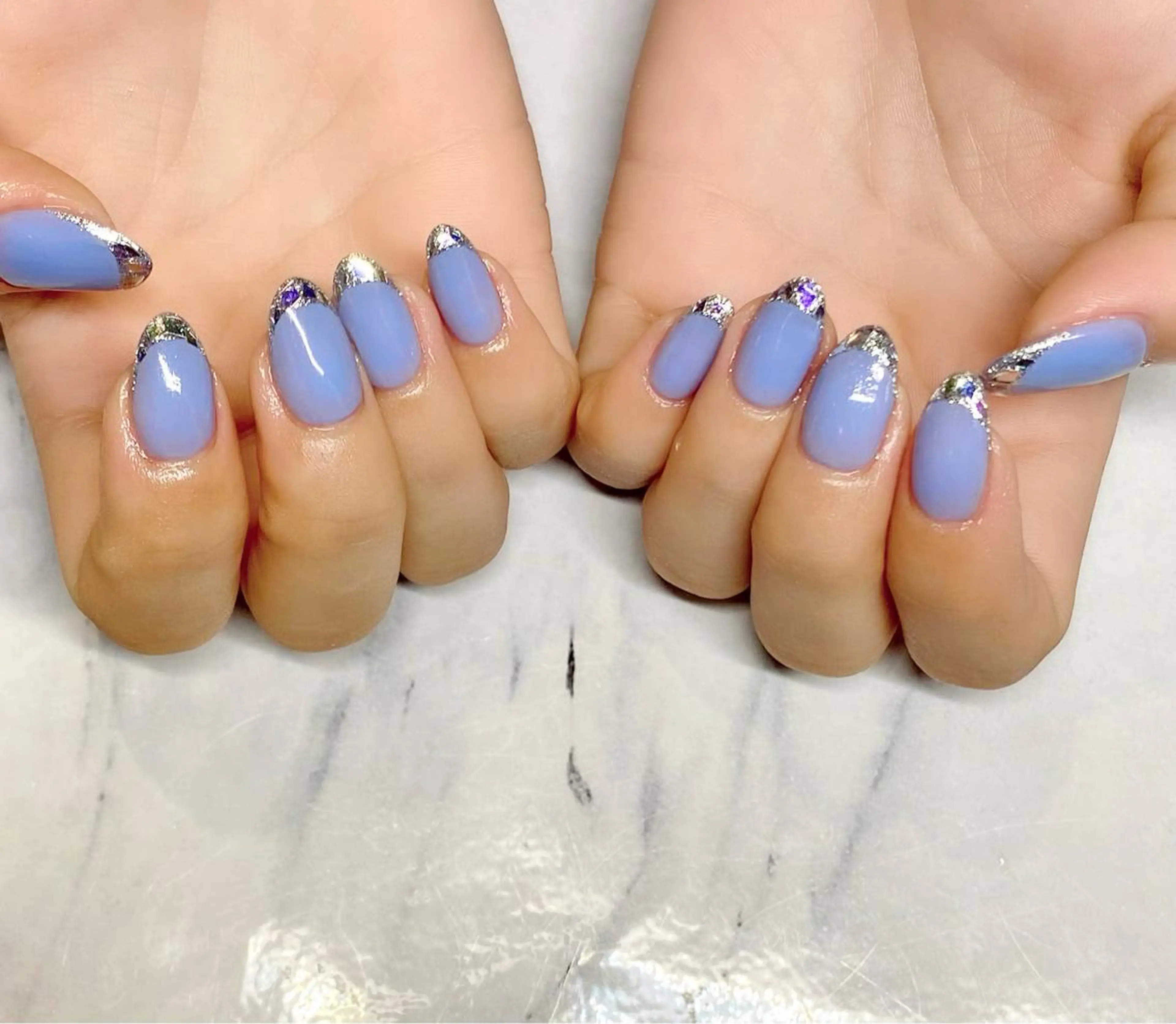 ネイル フレンチネイル ガラスフレンチ Lino+ ネイル&よもぎ蒸しのネイルデザイン