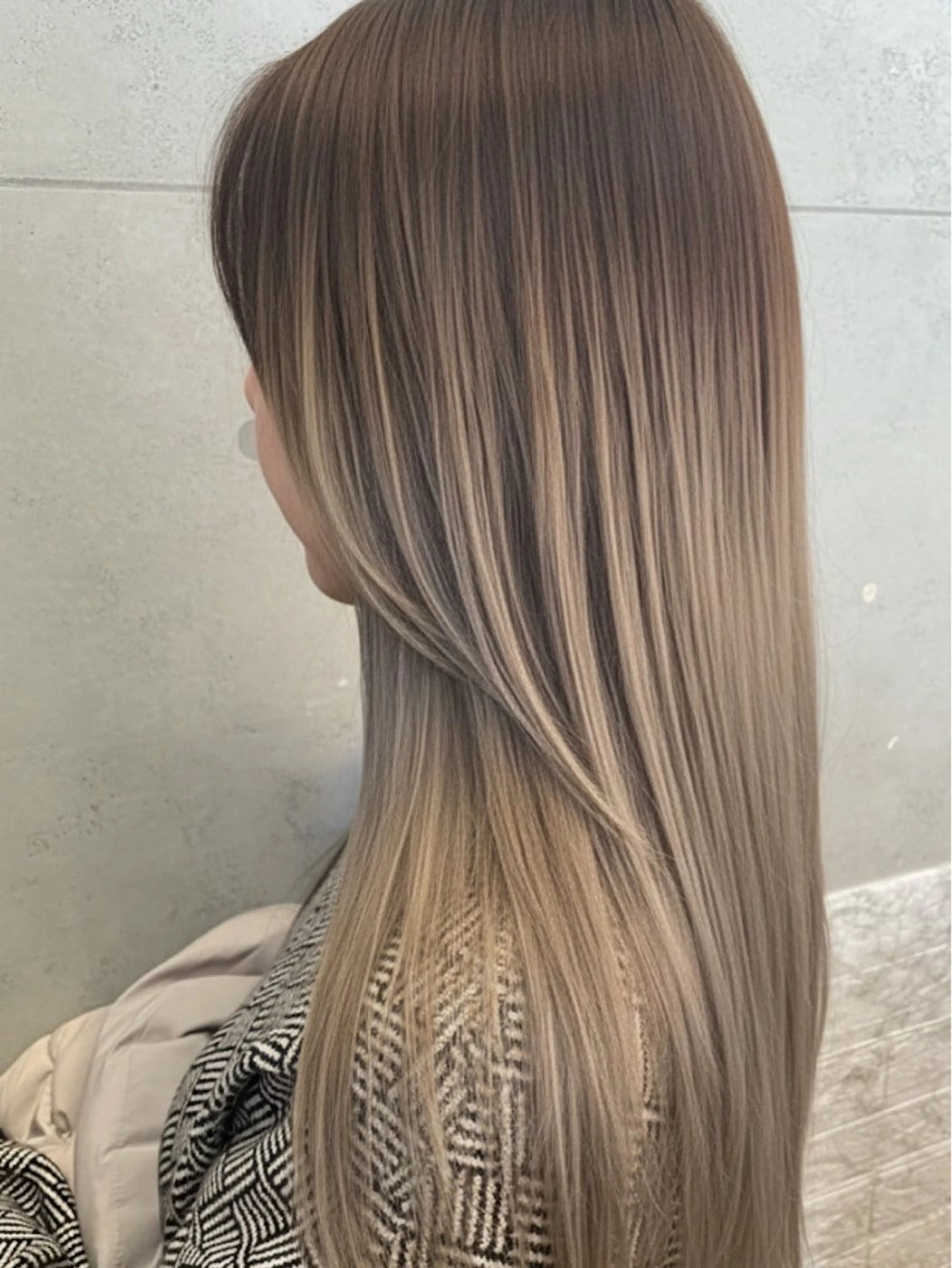 セミロング カラー 福田 武士のヘアスタイル