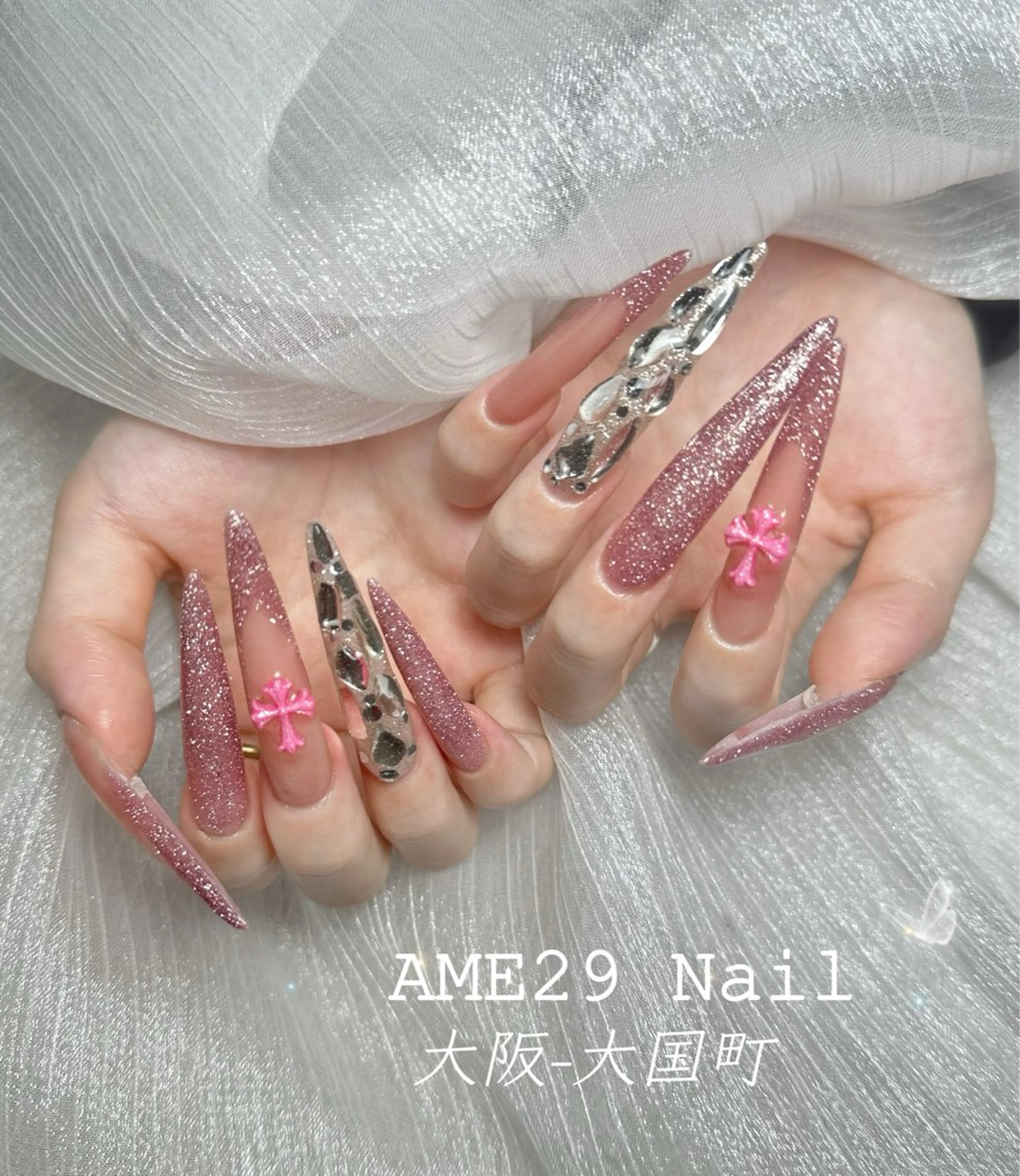 ネイル チークネイル 長さ出し フットネイル フレンチネイル ジェルネイル AME29 Nail ネイルサロンのネイルデザイン